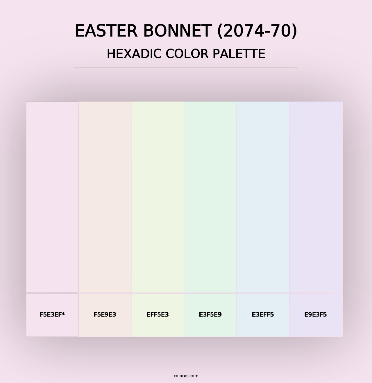 Easter Bonnet (2074-70) - Hexadic Color Palette