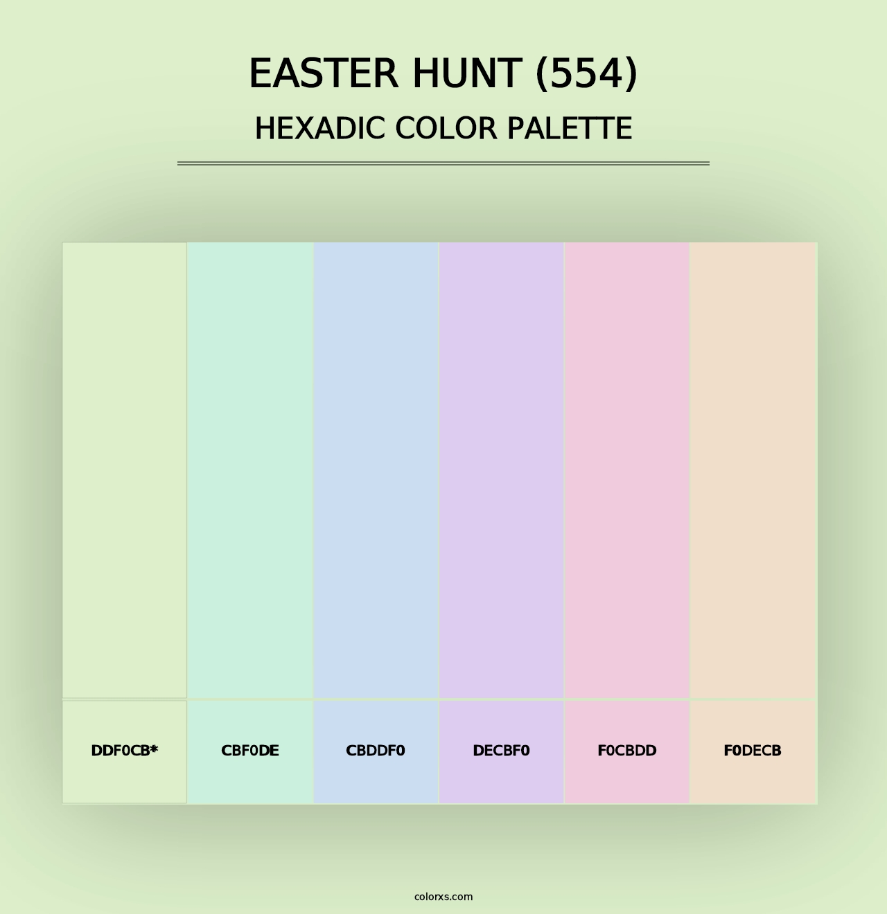 Easter Hunt (554) - Hexadic Color Palette