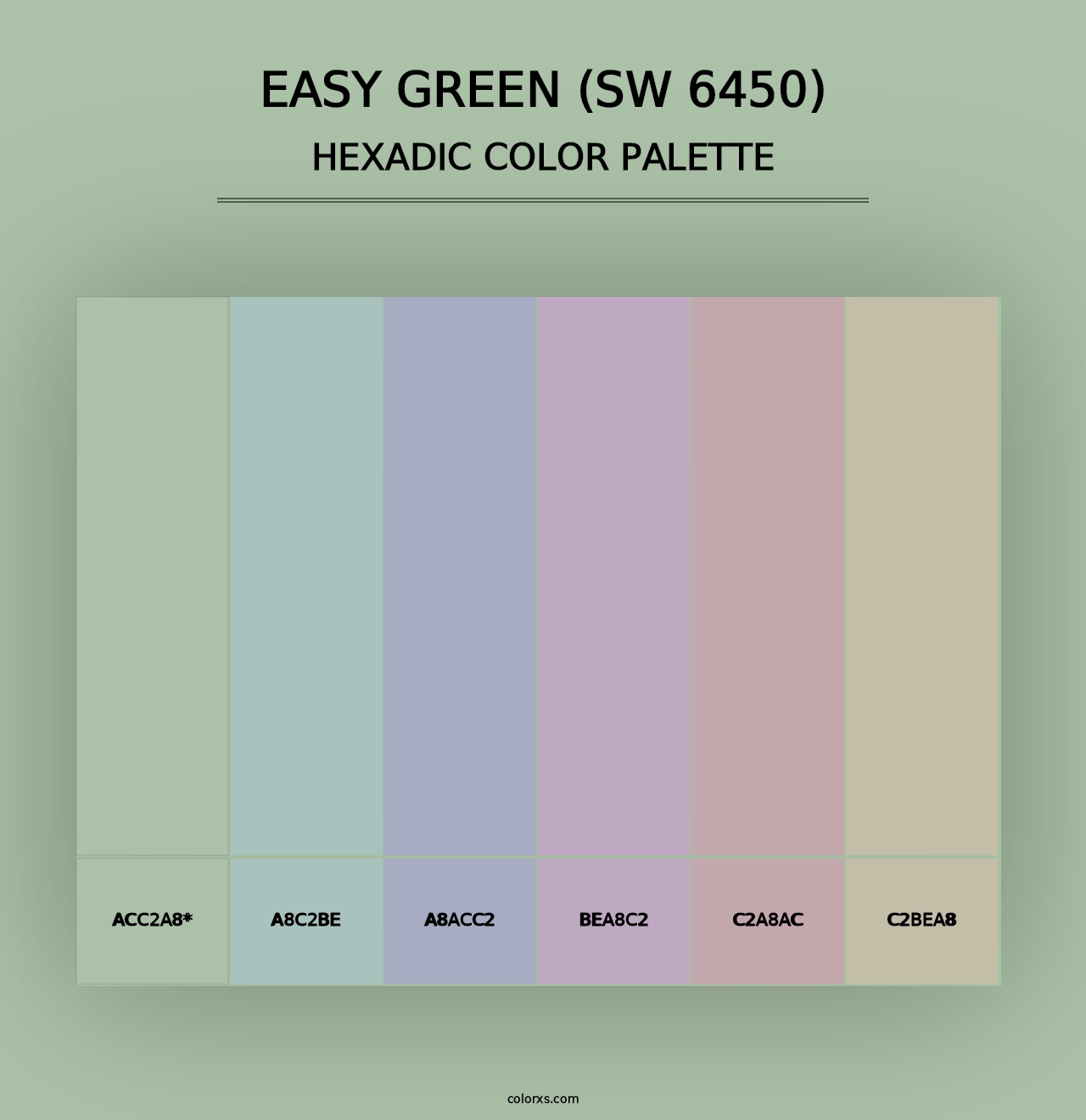 Easy Green (SW 6450) - Hexadic Color Palette