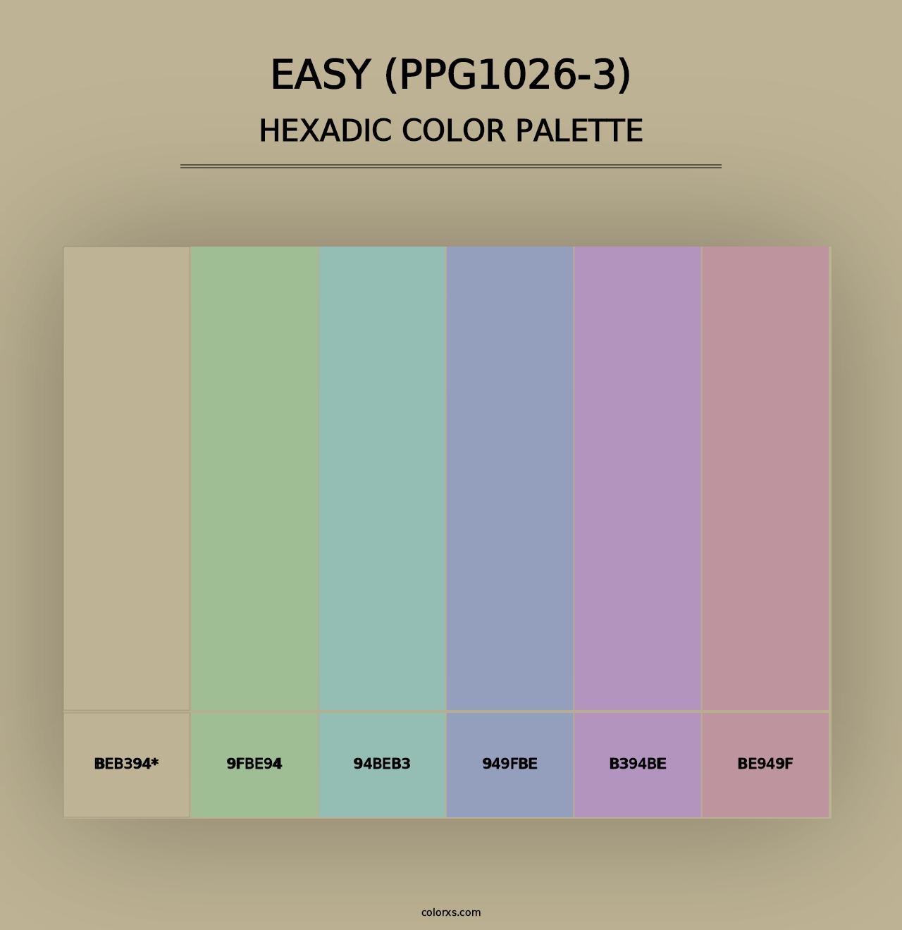 Easy (PPG1026-3) - Hexadic Color Palette