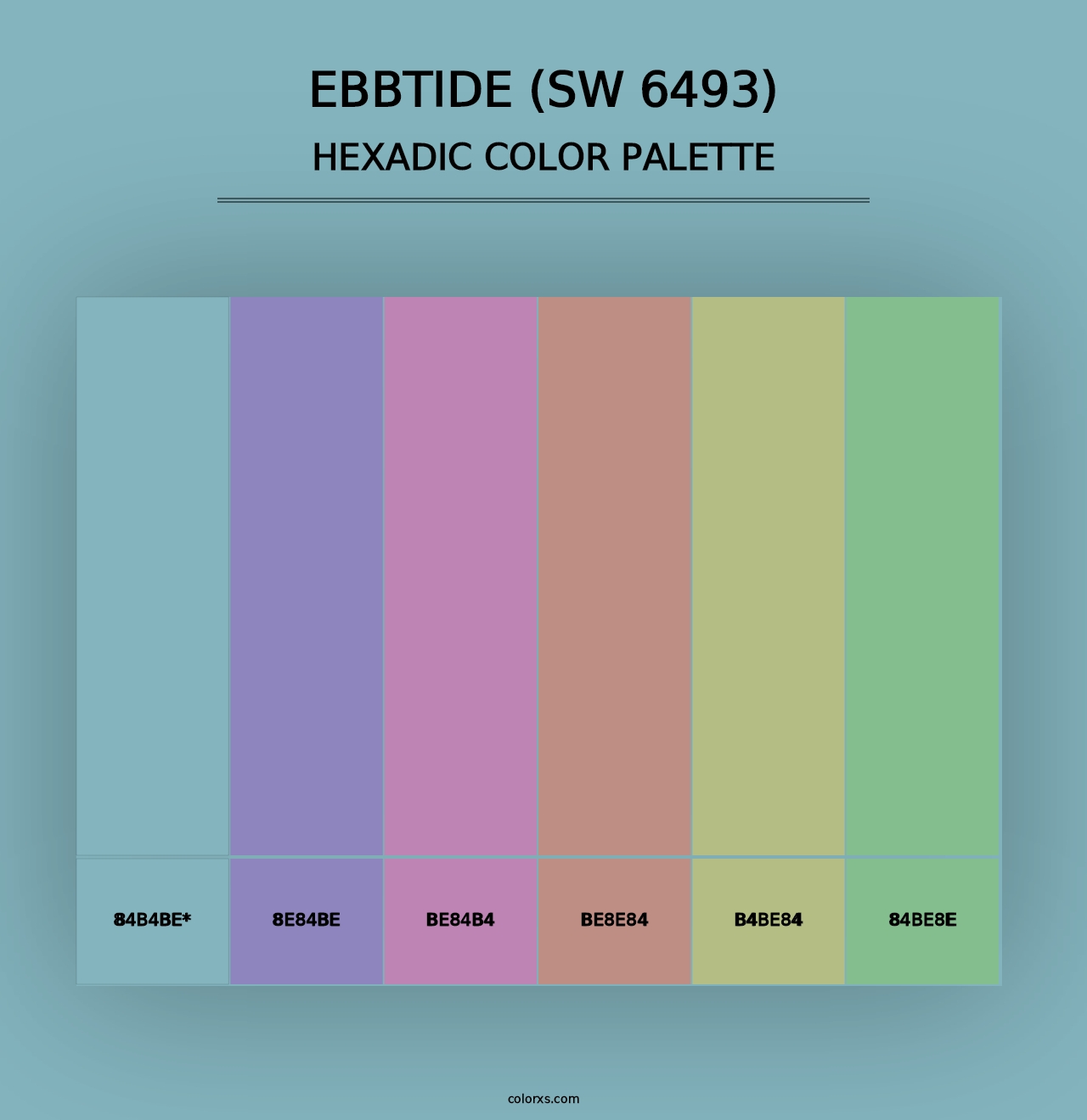 Ebbtide (SW 6493) - Hexadic Color Palette