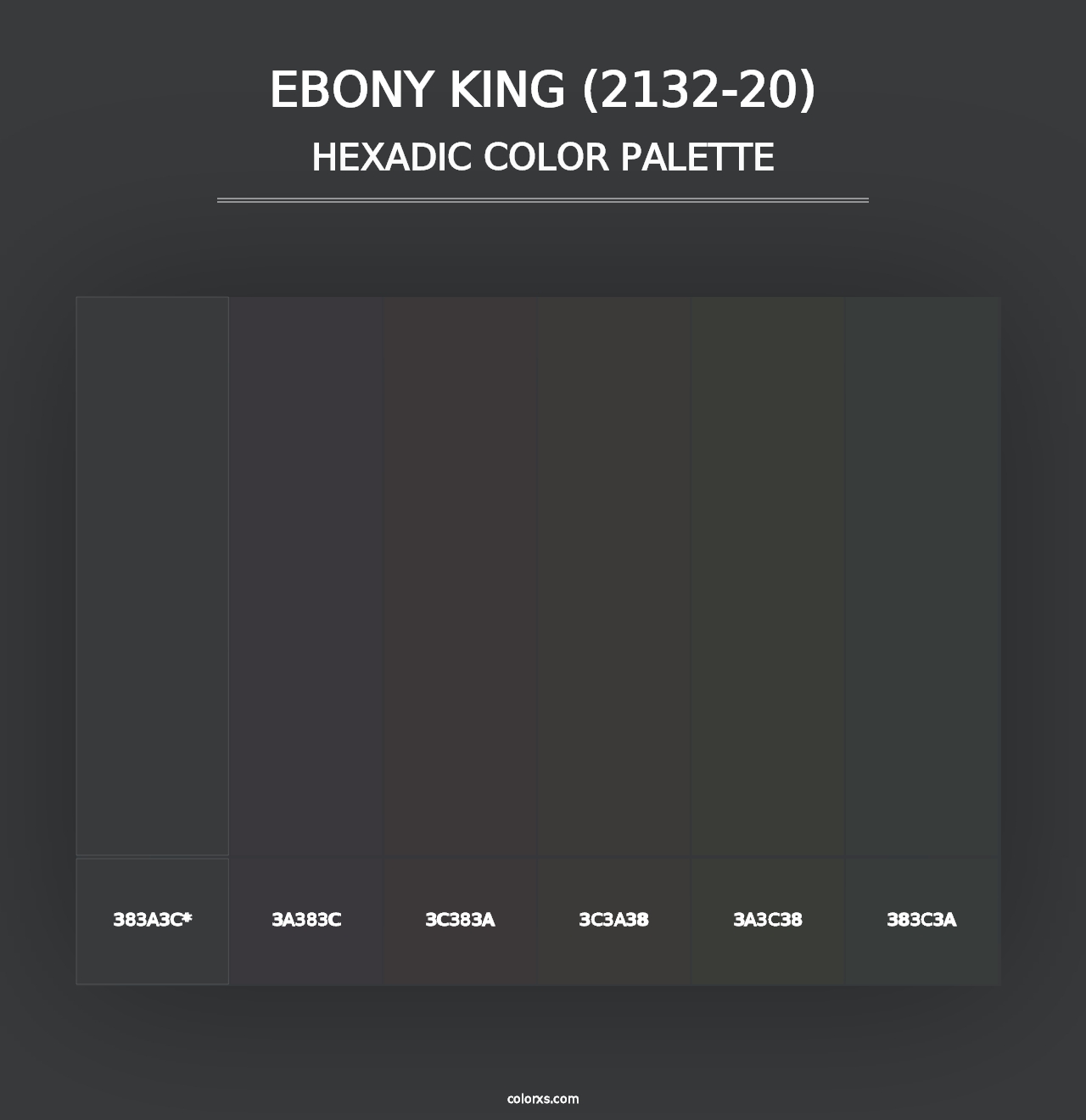 Ebony King (2132-20) - Hexadic Color Palette