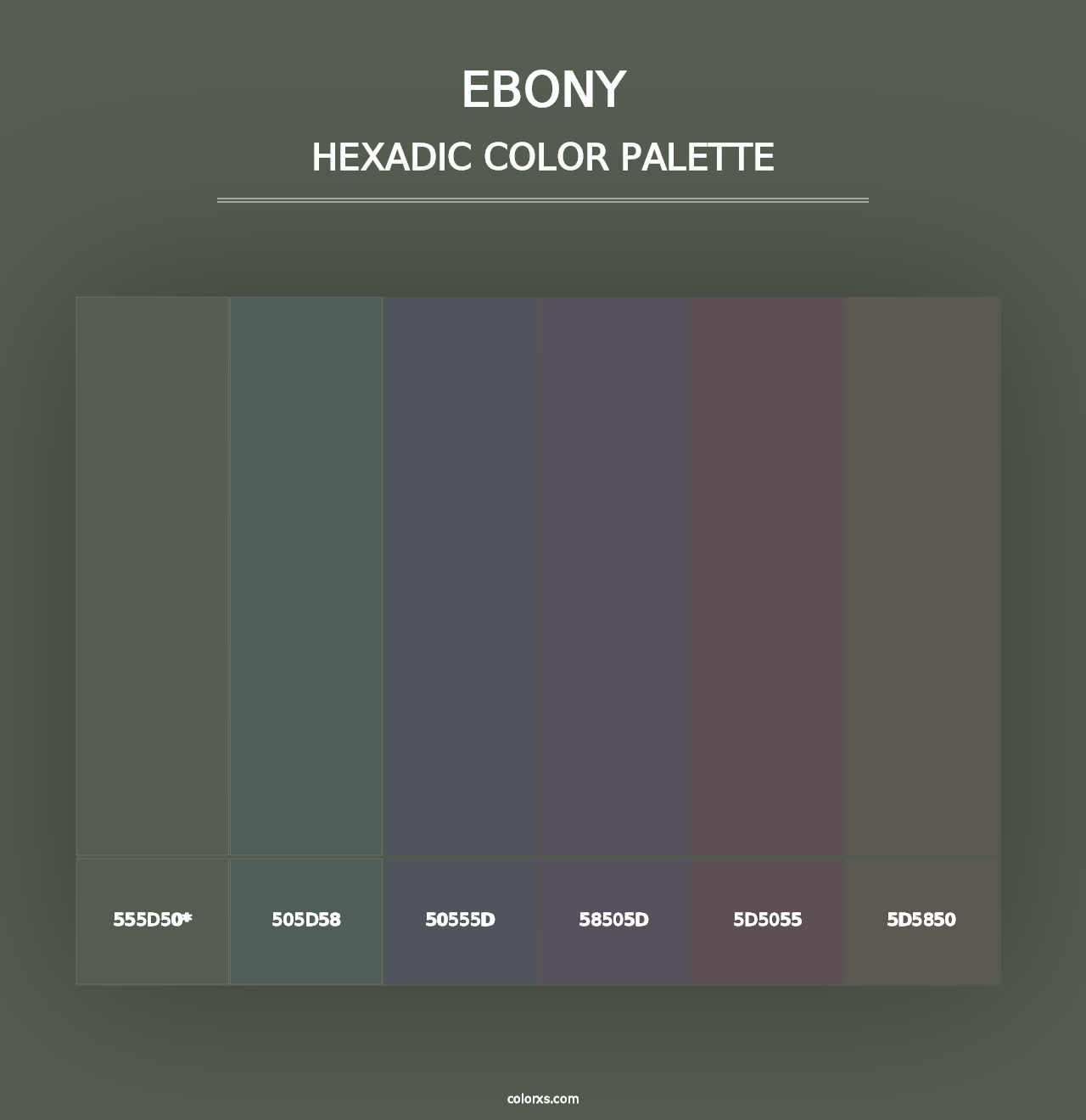 Ebony - Hexadic Color Palette