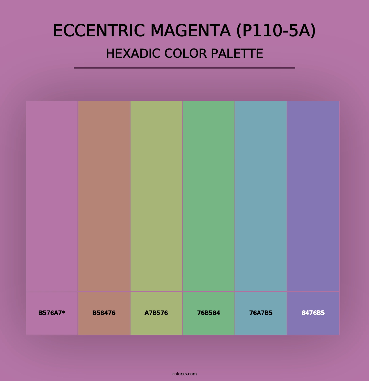 Eccentric Magenta (P110-5A) - Hexadic Color Palette