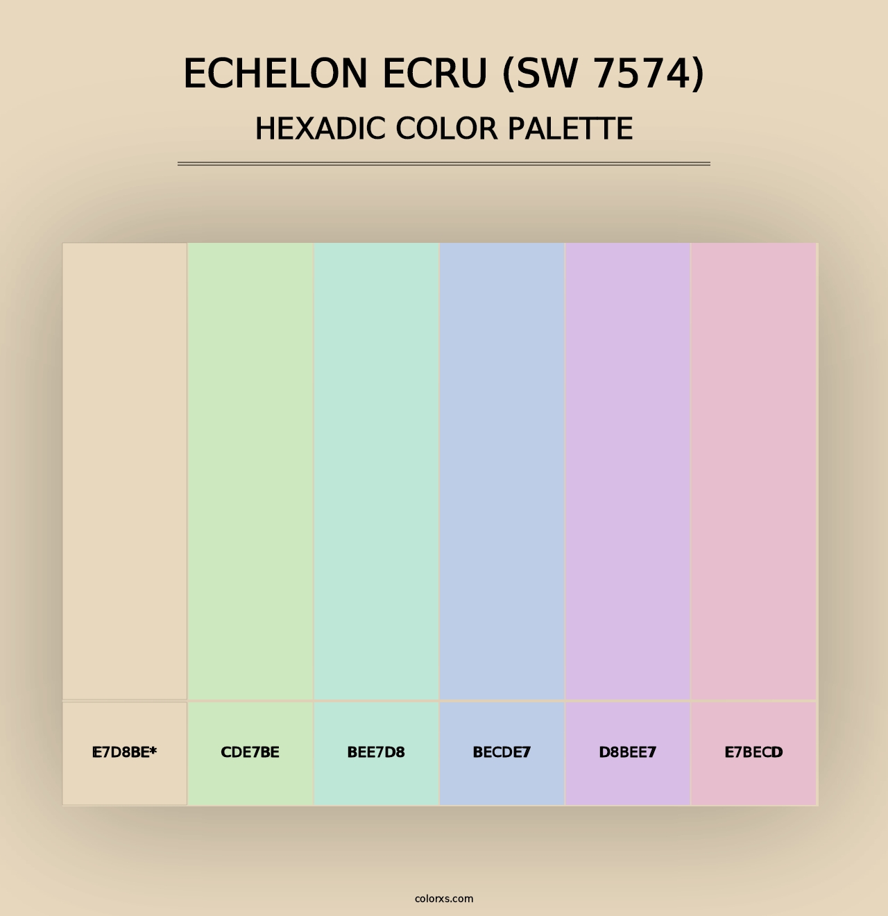 Echelon Ecru (SW 7574) - Hexadic Color Palette