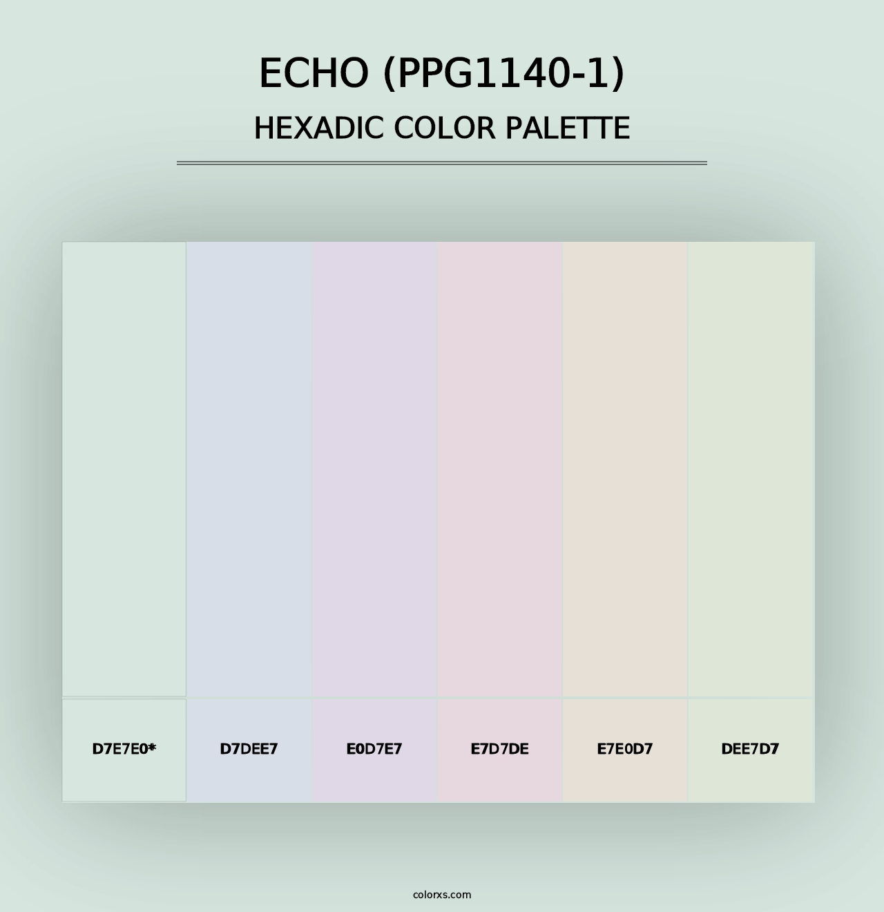 Echo (PPG1140-1) - Hexadic Color Palette