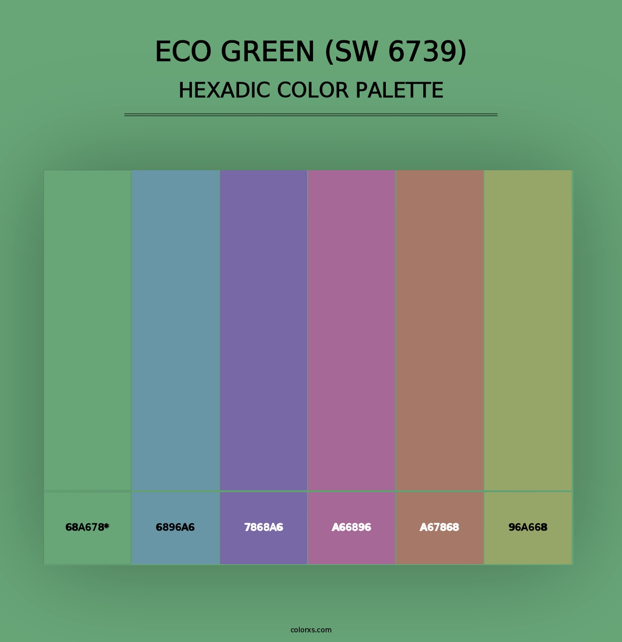 Eco Green (SW 6739) - Hexadic Color Palette