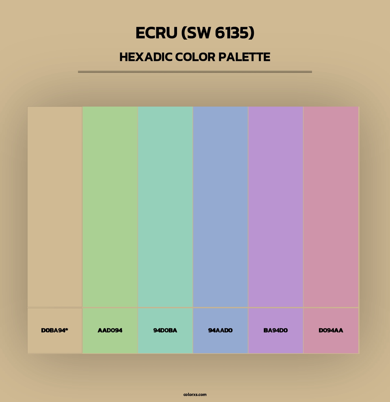 Ecru (SW 6135) - Hexadic Color Palette