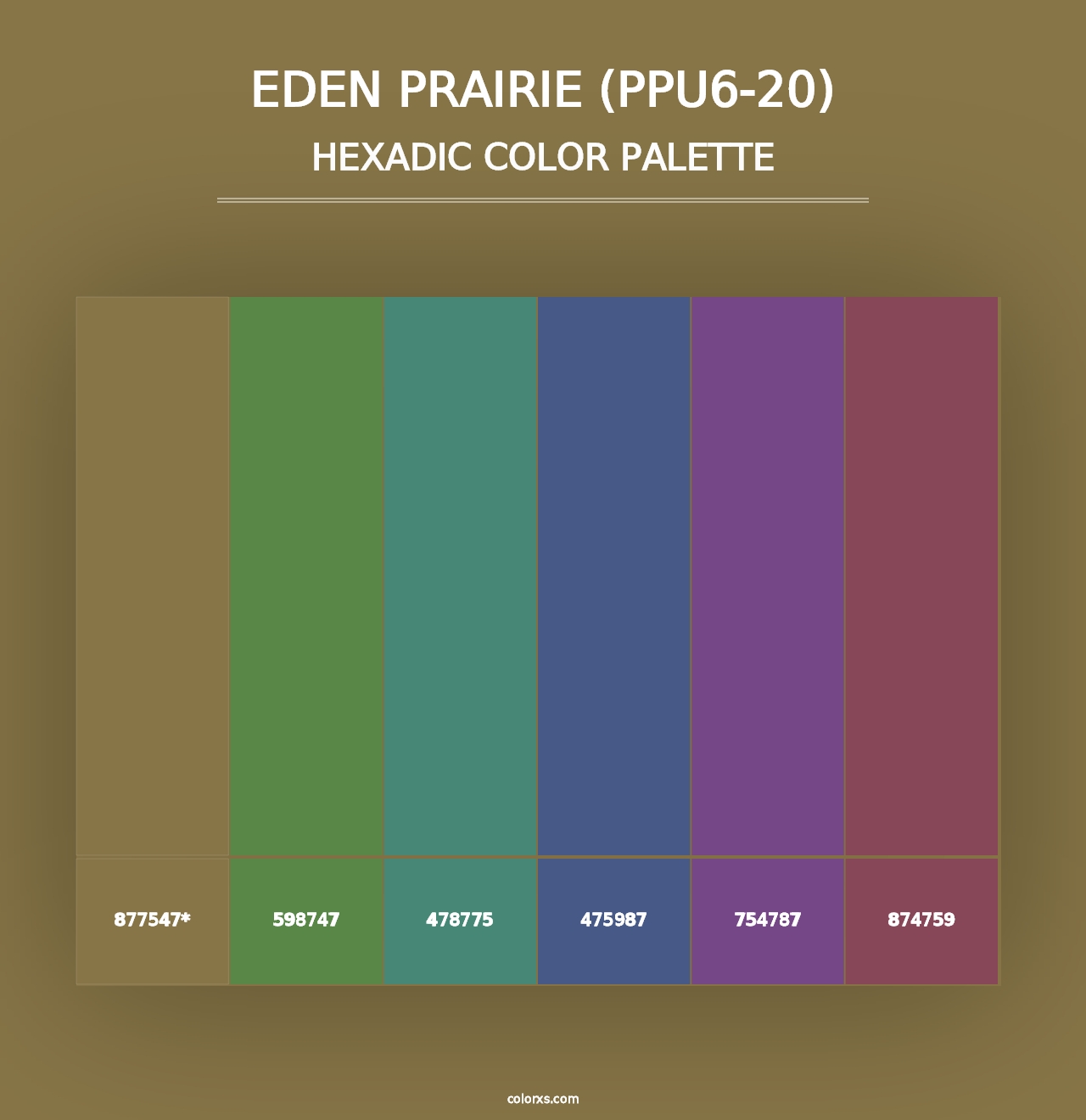 Eden Prairie (PPU6-20) - Hexadic Color Palette