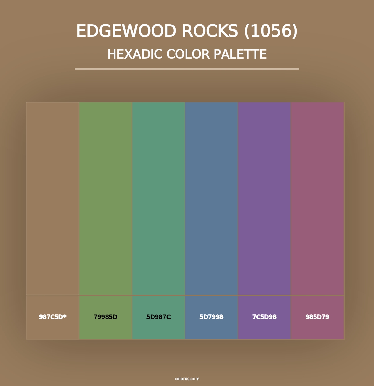 Edgewood Rocks (1056) - Hexadic Color Palette