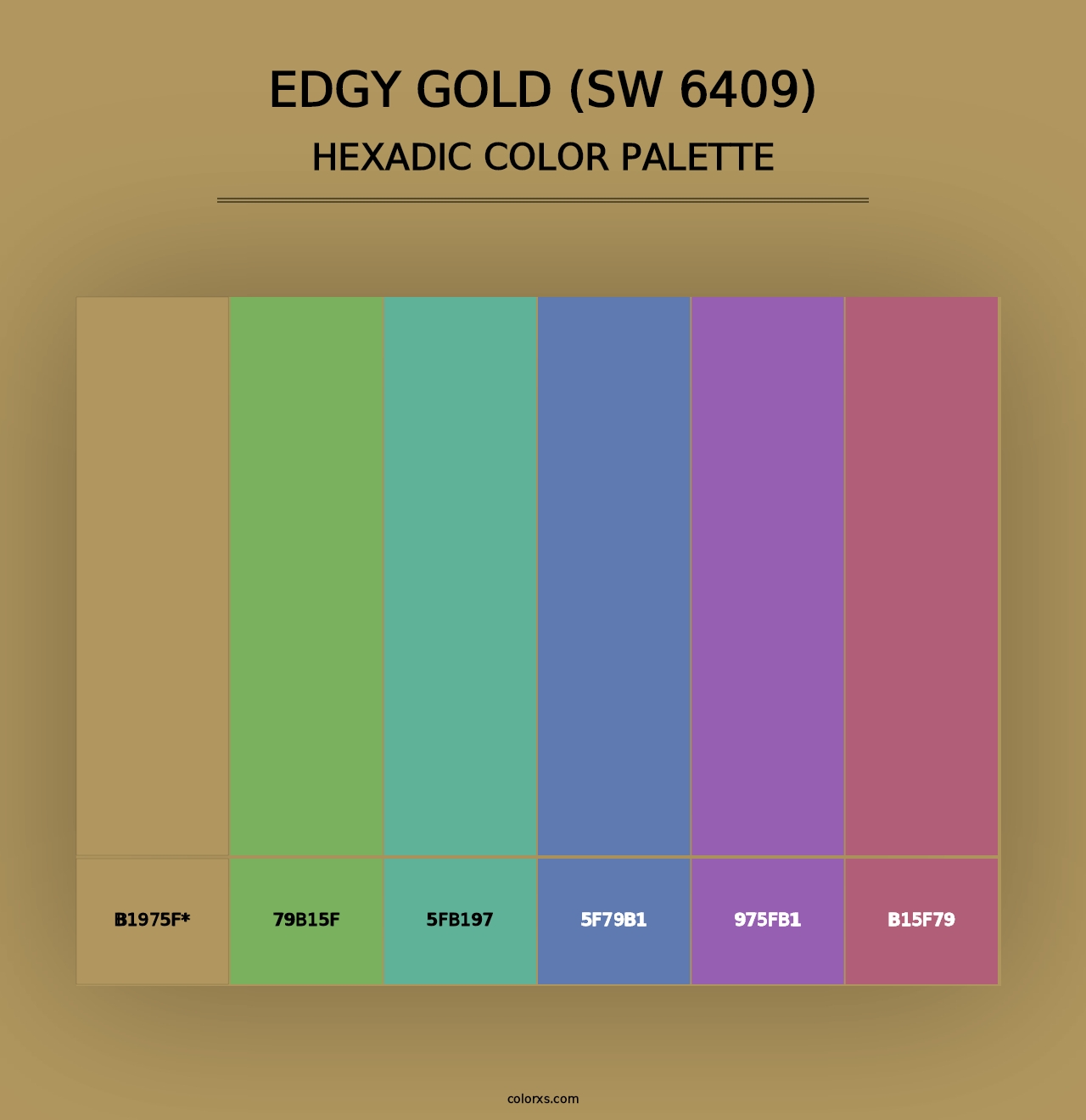 Edgy Gold (SW 6409) - Hexadic Color Palette