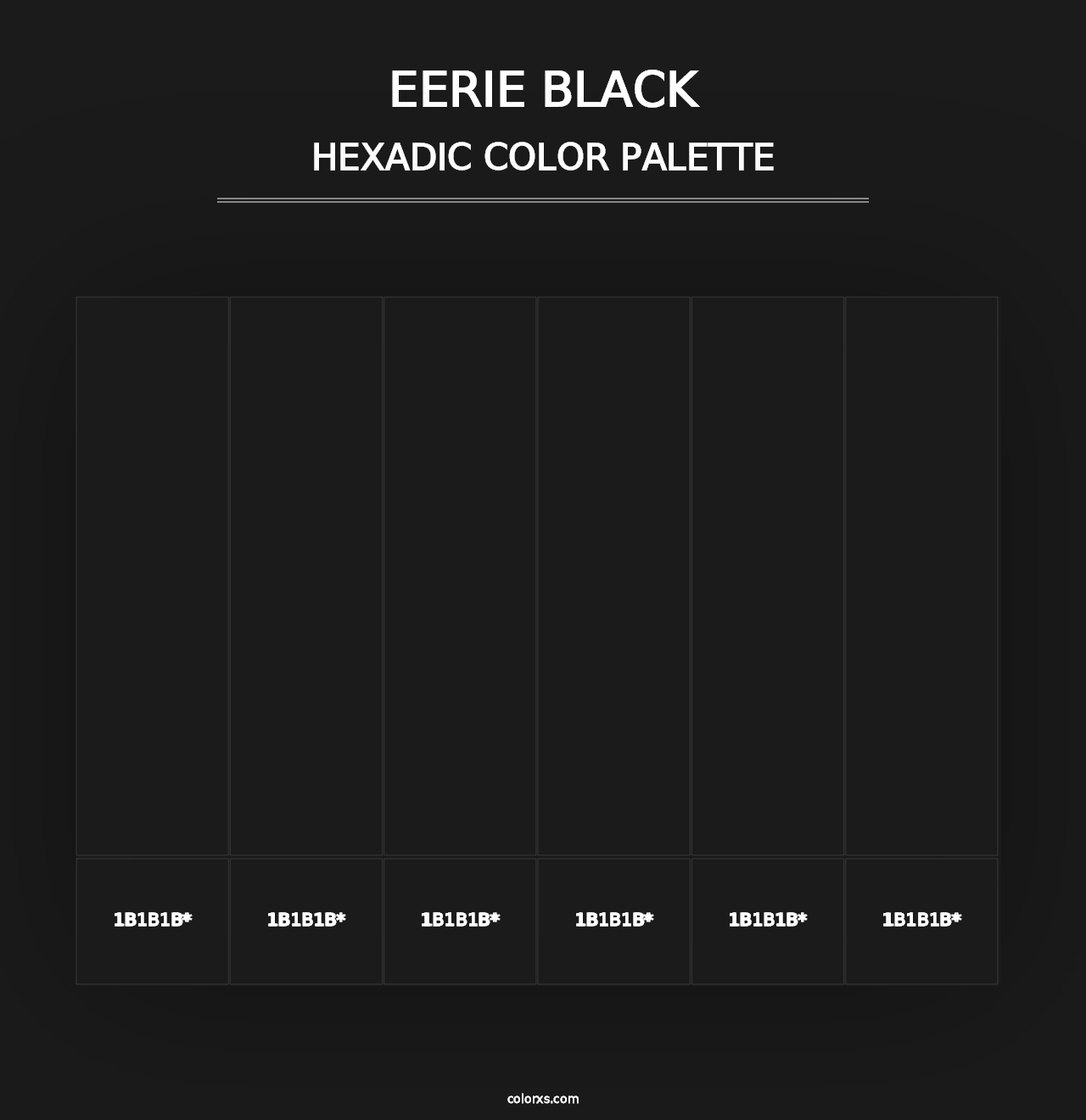 Eerie Black - Hexadic Color Palette