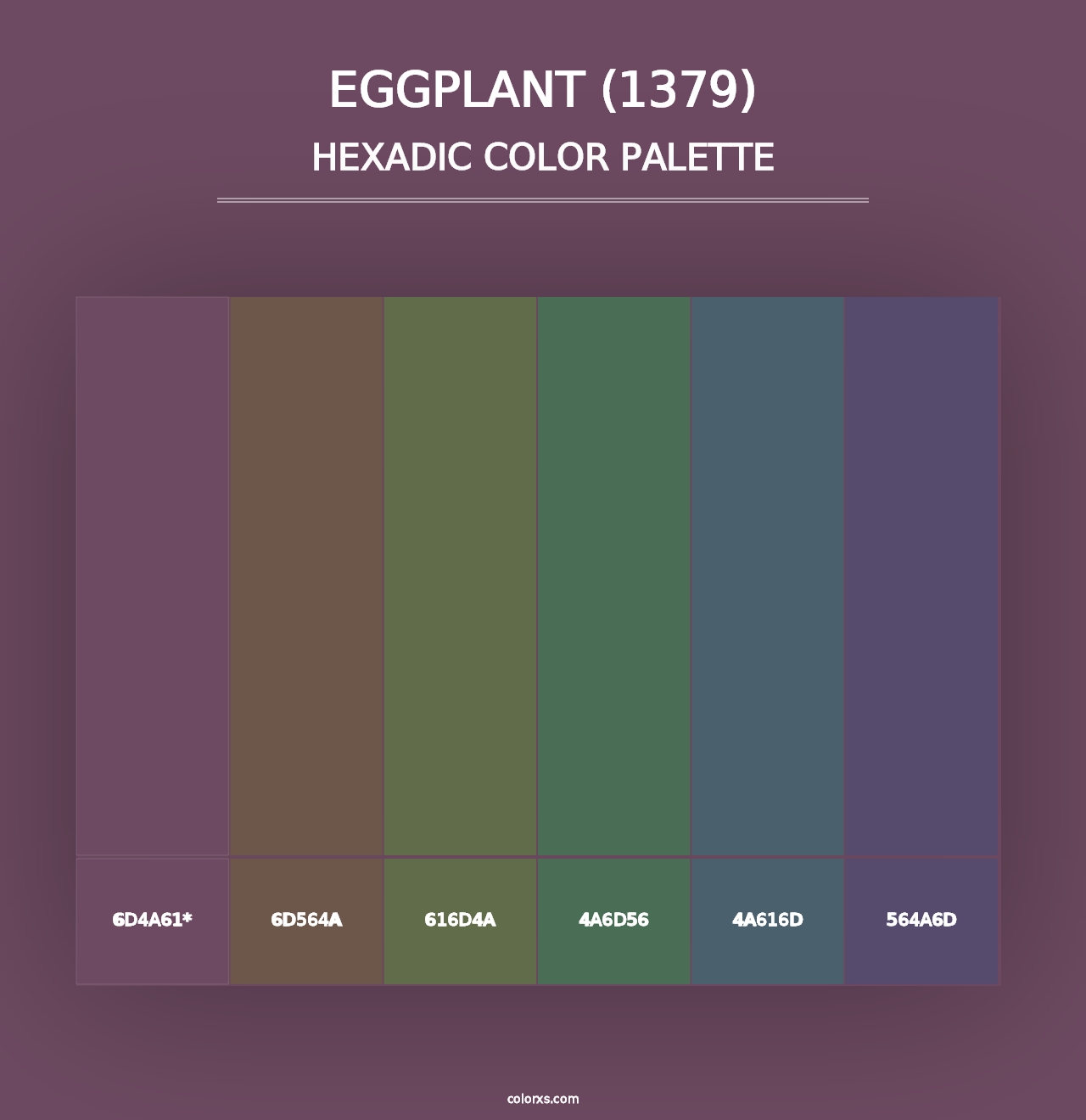 Eggplant (1379) - Hexadic Color Palette