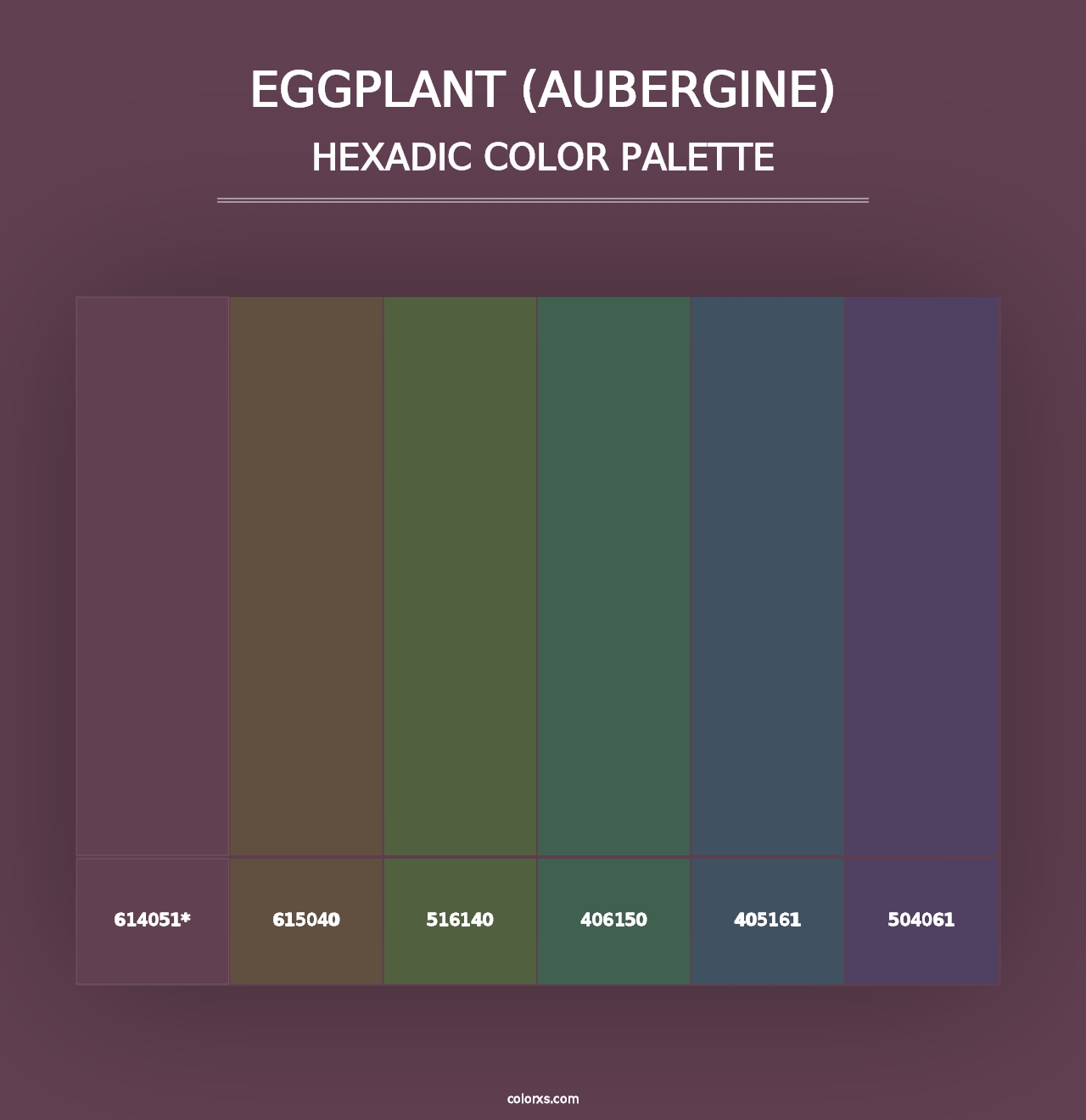 Eggplant (Aubergine) - Hexadic Color Palette