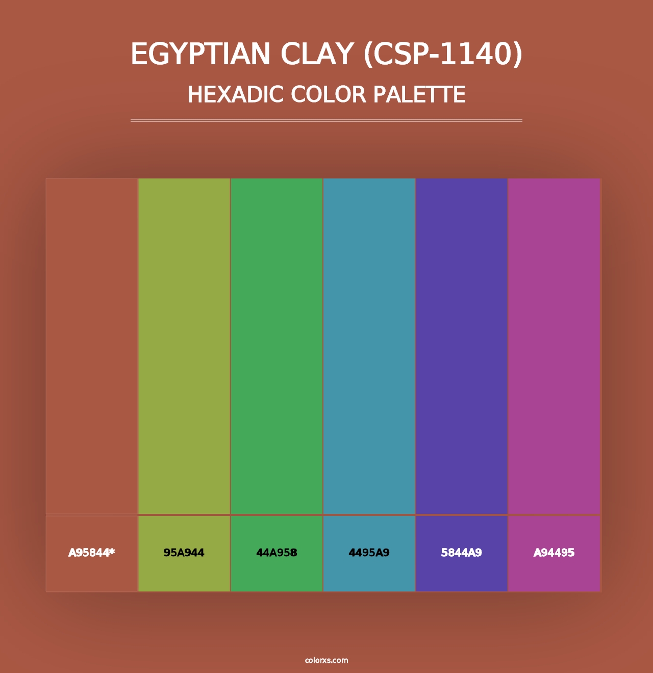 Egyptian Clay (CSP-1140) - Hexadic Color Palette