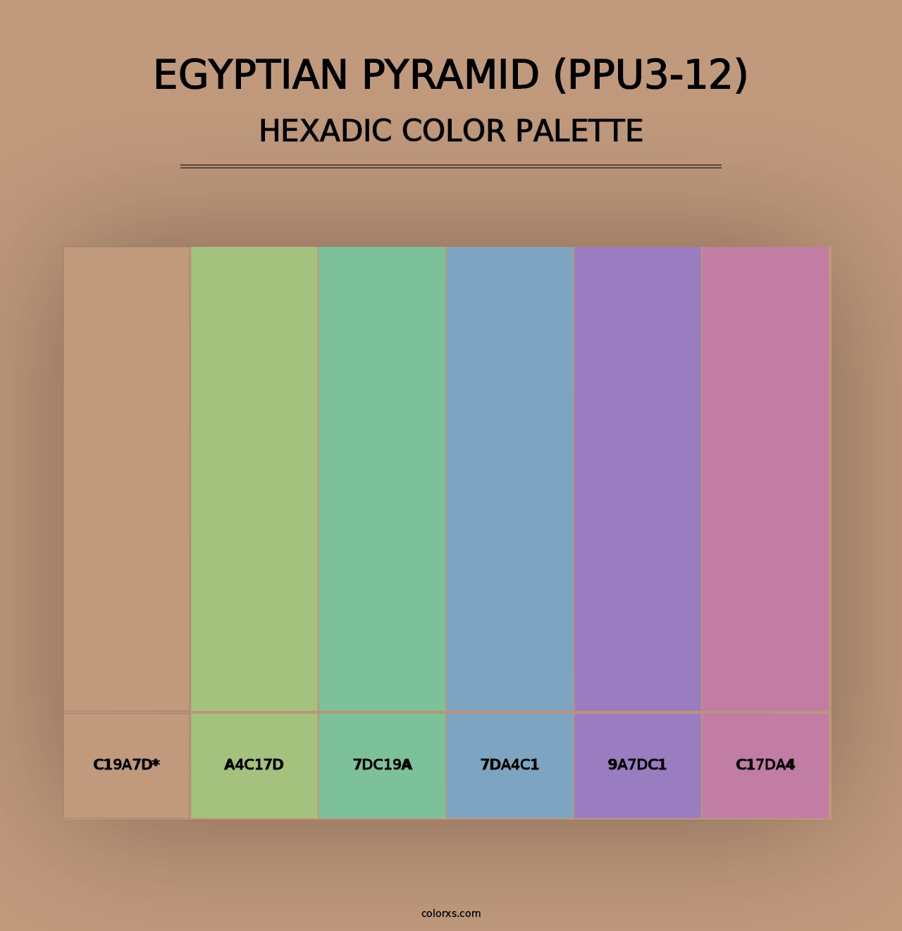 Egyptian Pyramid (PPU3-12) - Hexadic Color Palette