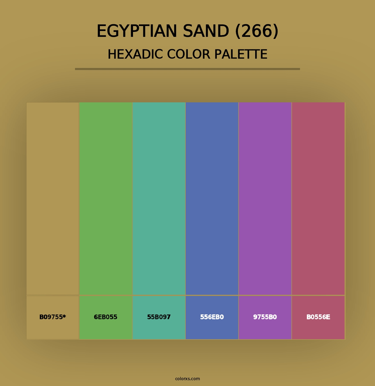 Egyptian Sand (266) - Hexadic Color Palette