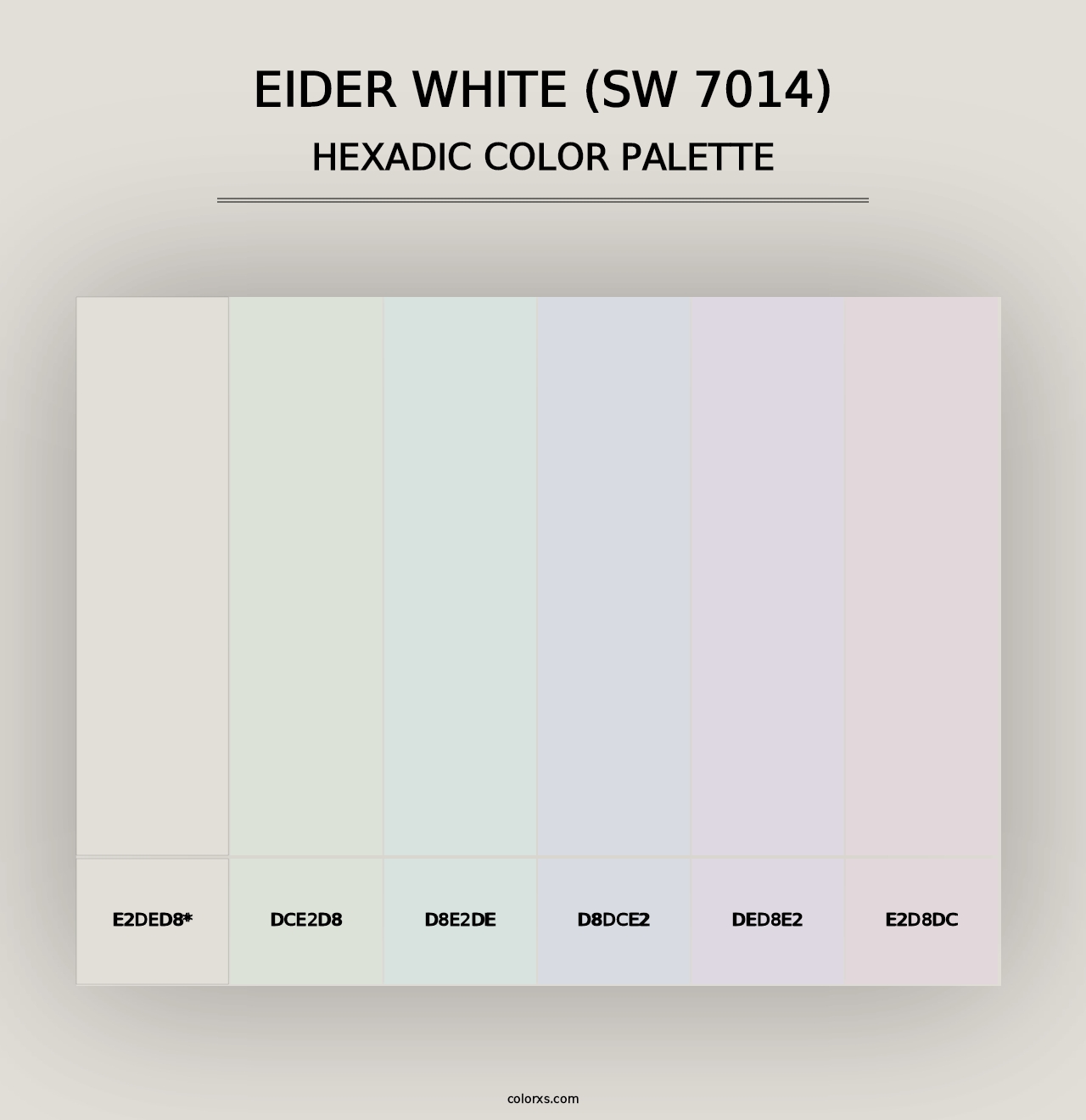 Eider White (SW 7014) - Hexadic Color Palette