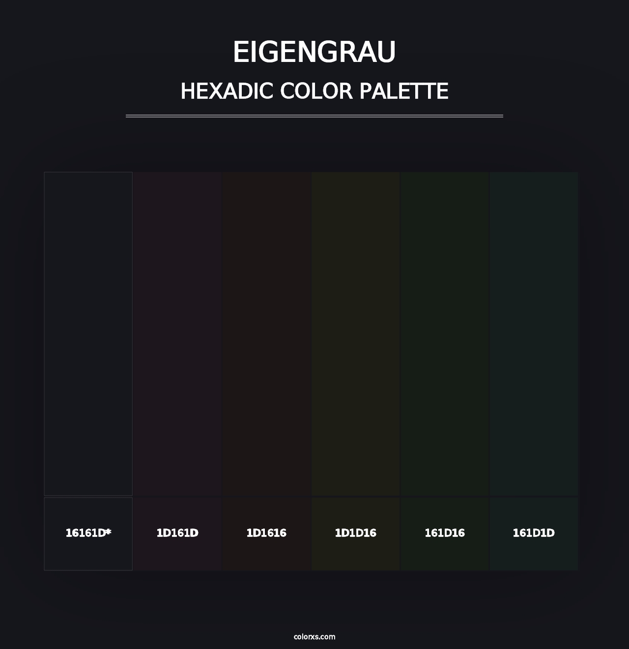 Eigengrau - Hexadic Color Palette