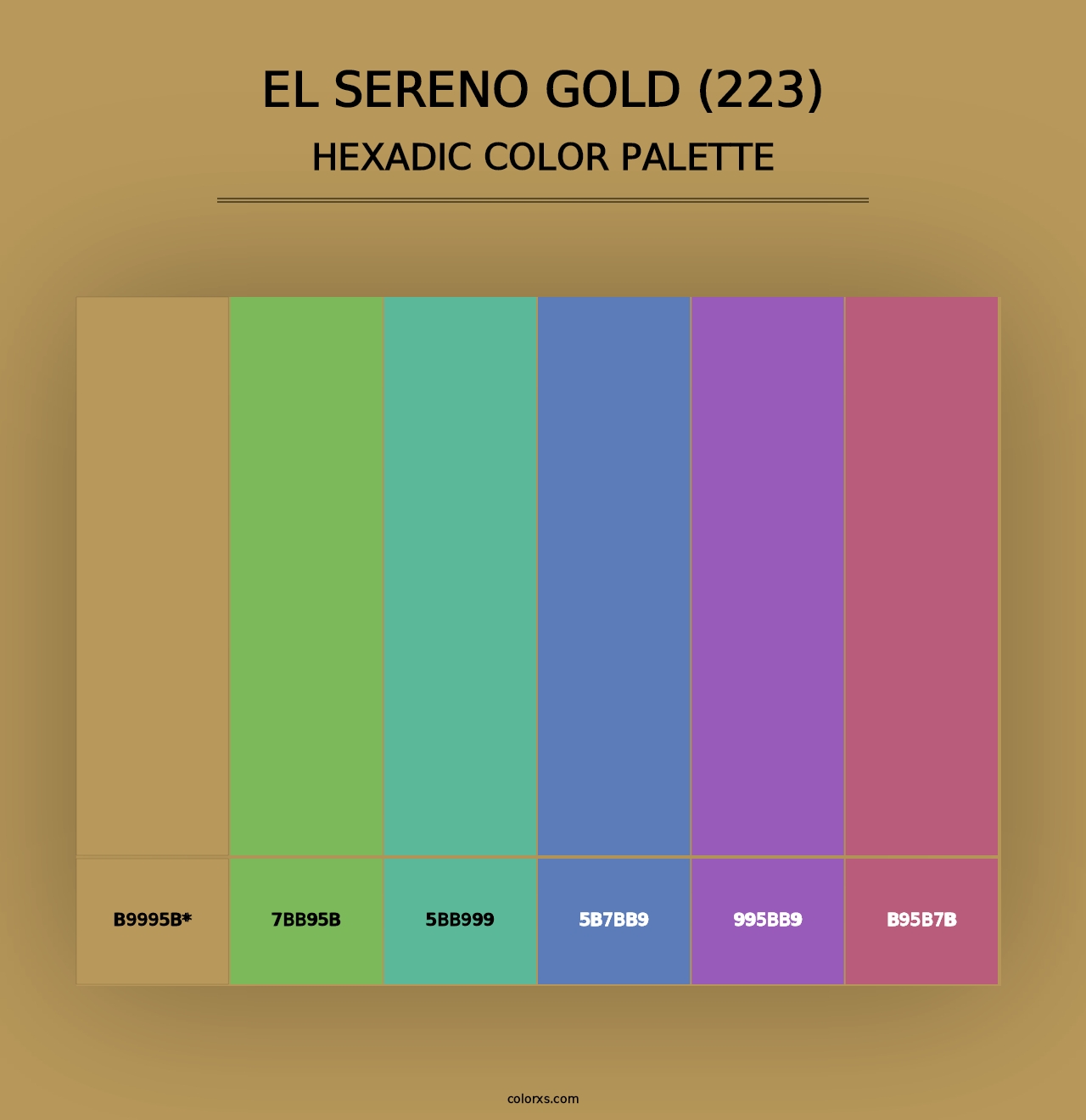 El Sereno Gold (223) - Hexadic Color Palette