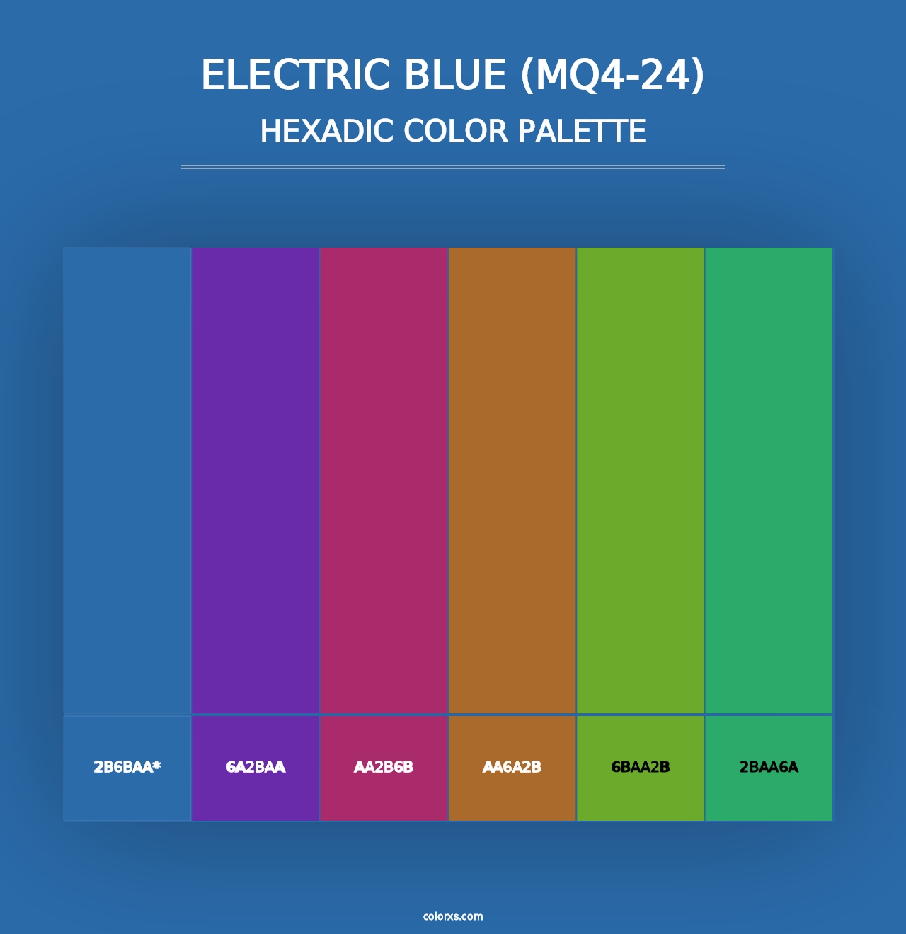 Electric Blue (MQ4-24) - Hexadic Color Palette