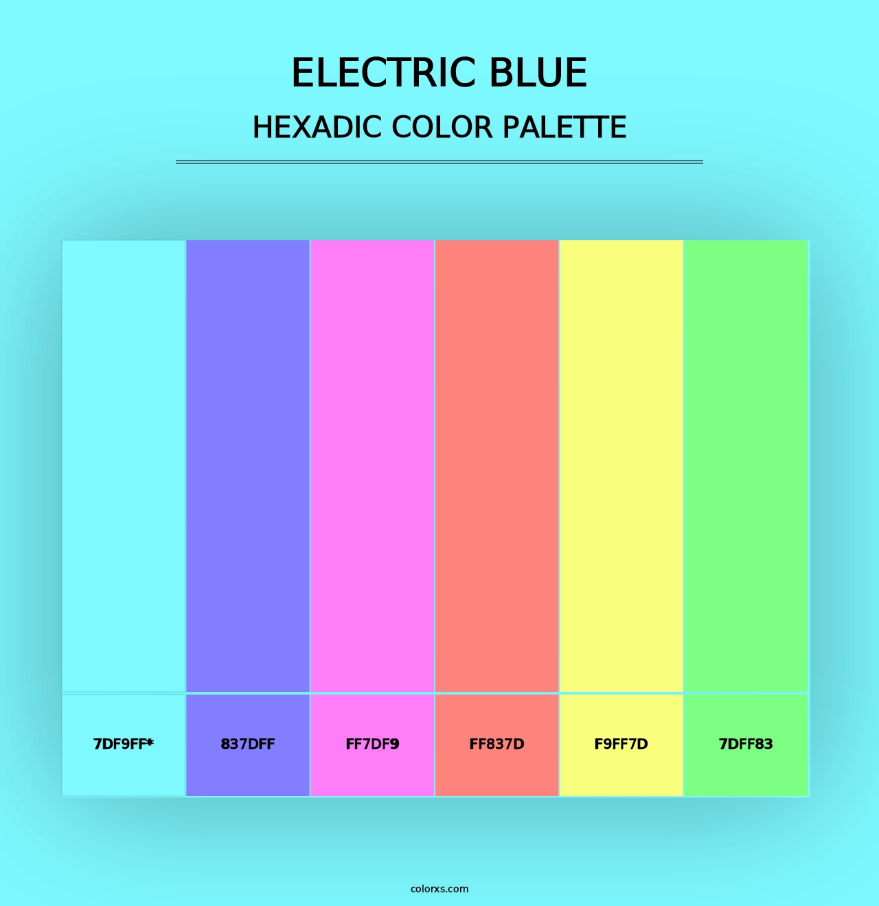 Electric Blue - Hexadic Color Palette