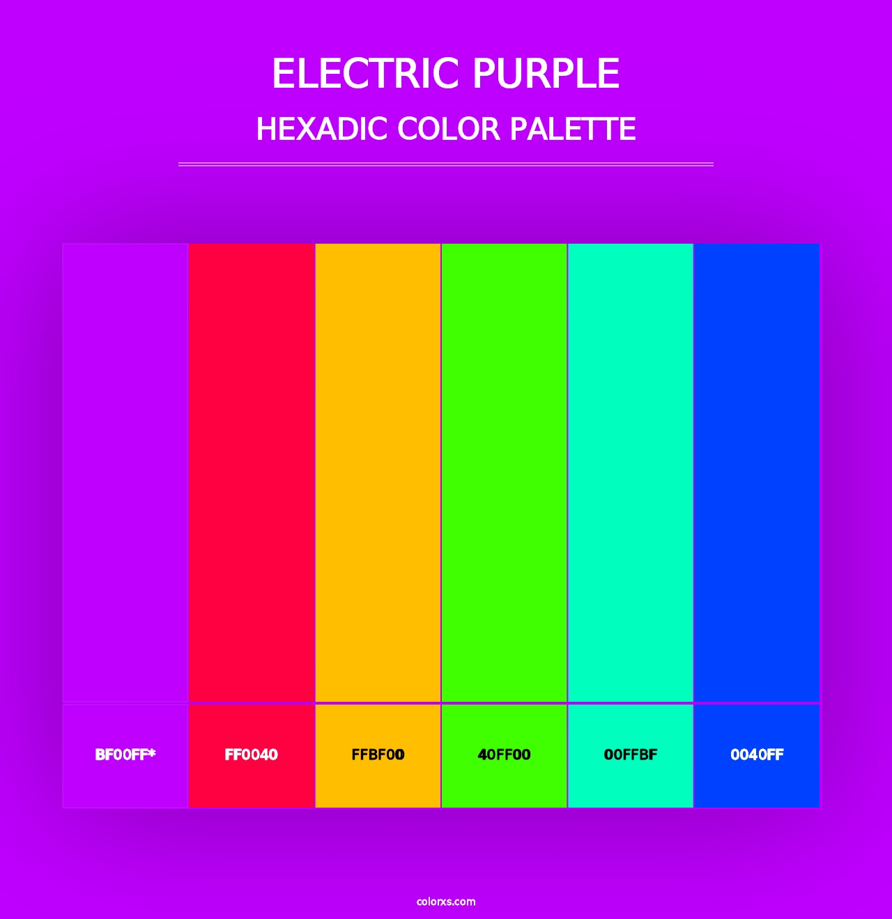 Electric Purple - Hexadic Color Palette