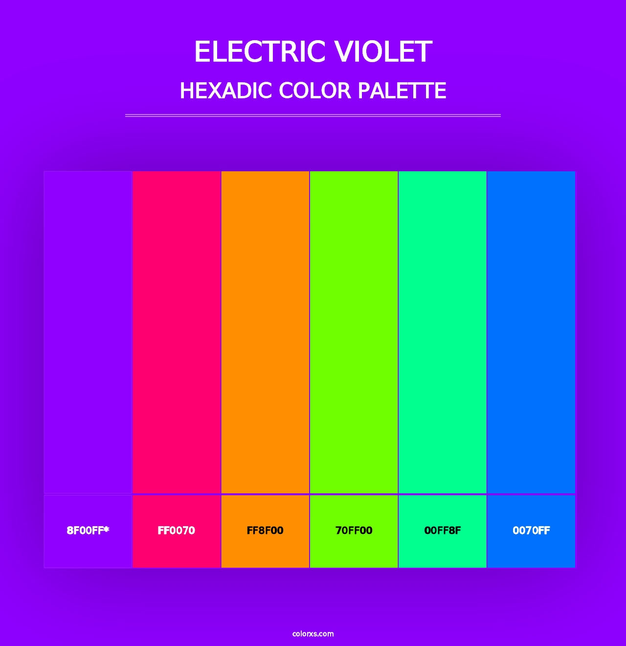 Electric Violet - Hexadic Color Palette