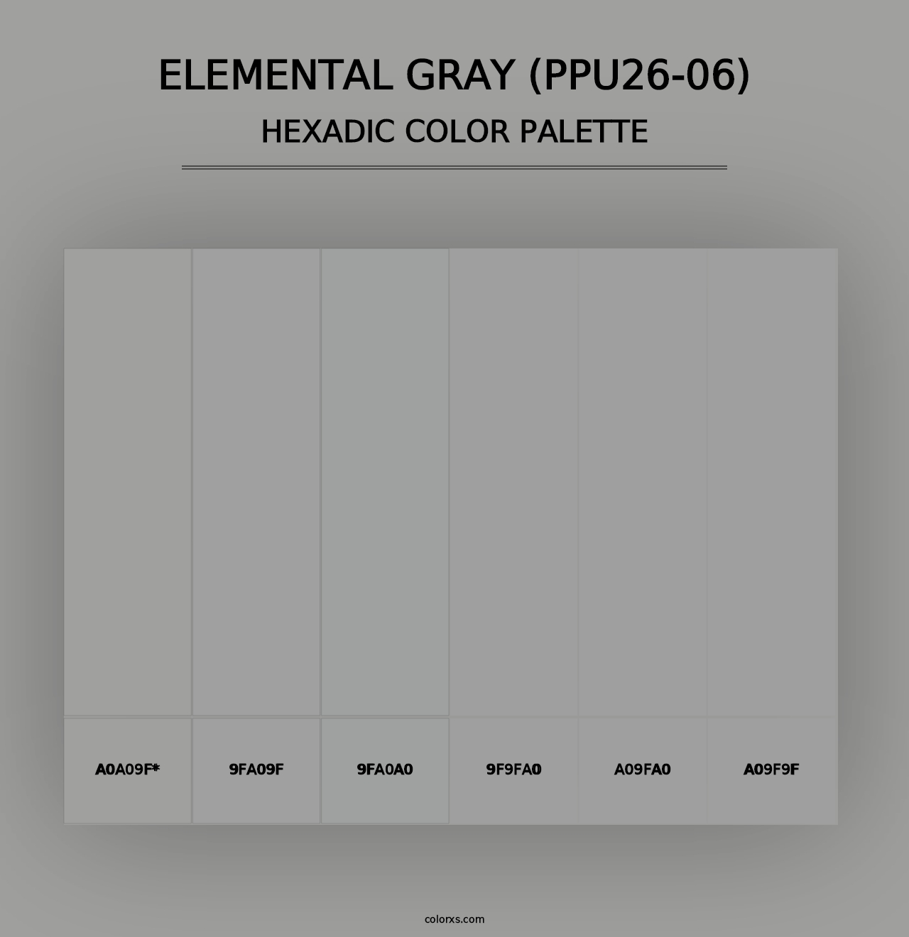 Elemental Gray (PPU26-06) - Hexadic Color Palette