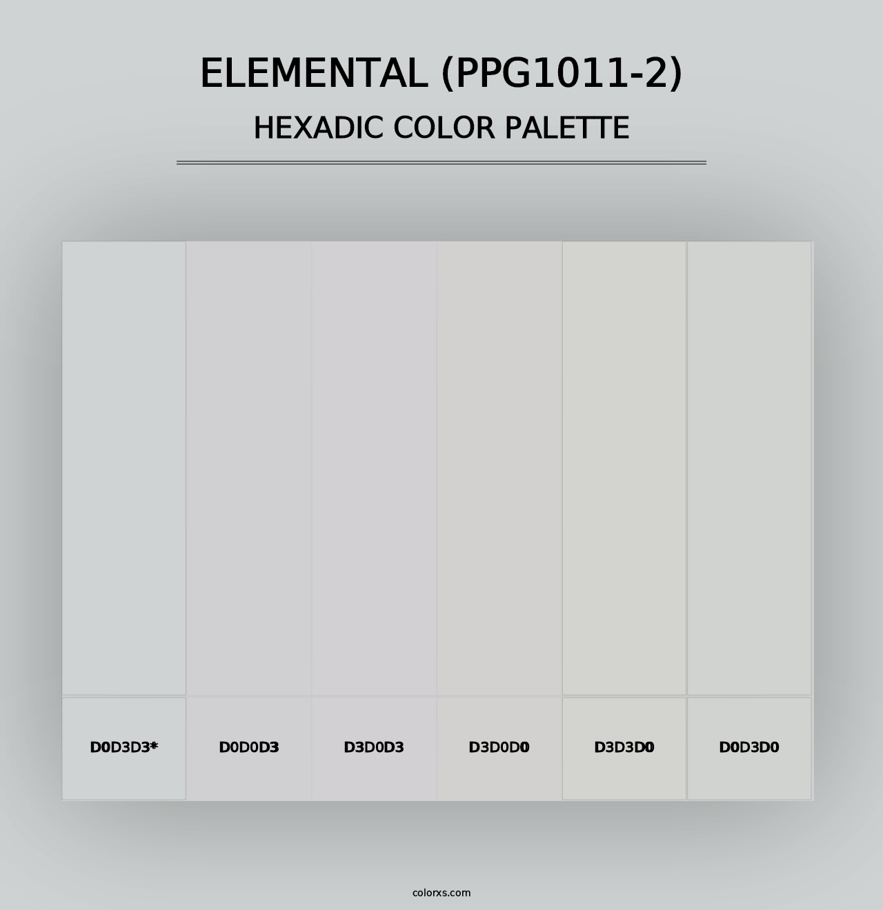 Elemental (PPG1011-2) - Hexadic Color Palette