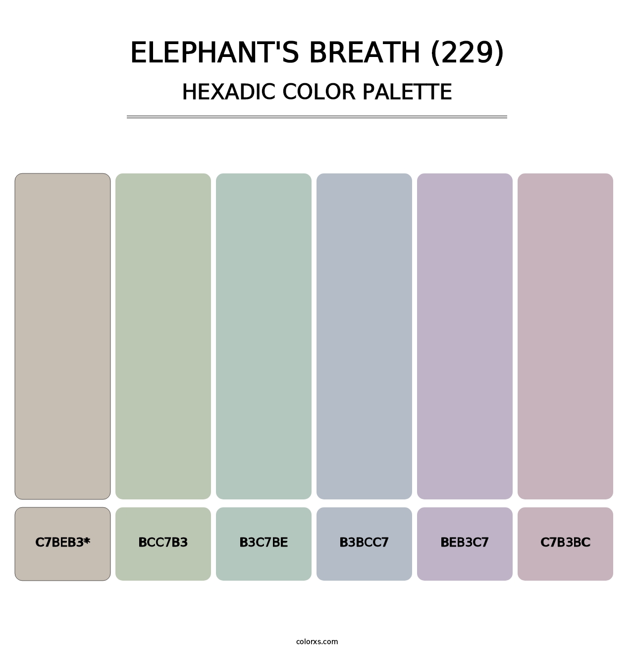 Elephant's Breath (229) - Hexadic Color Palette