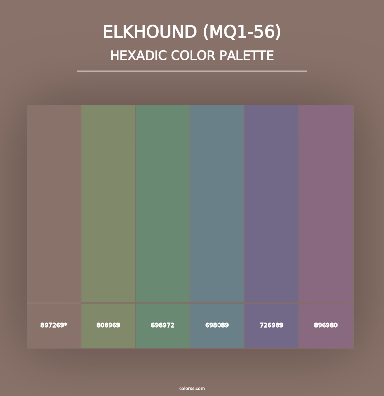 Elkhound (MQ1-56) - Hexadic Color Palette