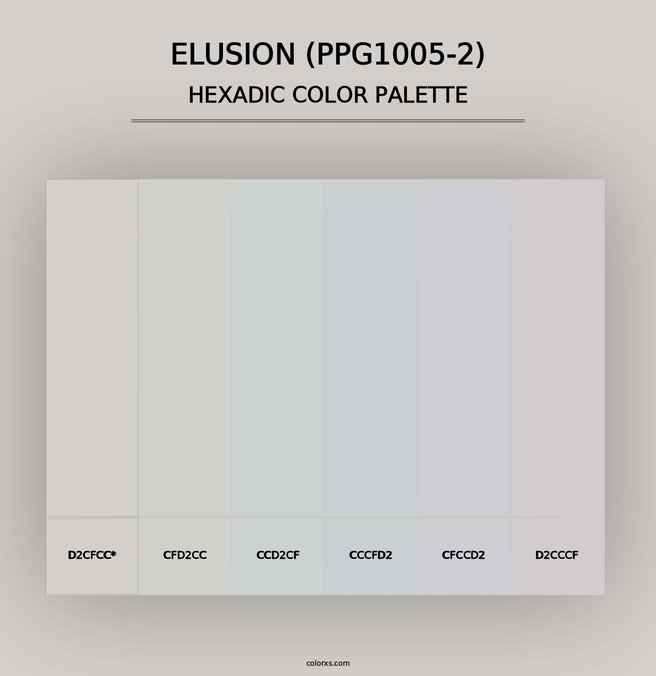 Elusion (PPG1005-2) - Hexadic Color Palette