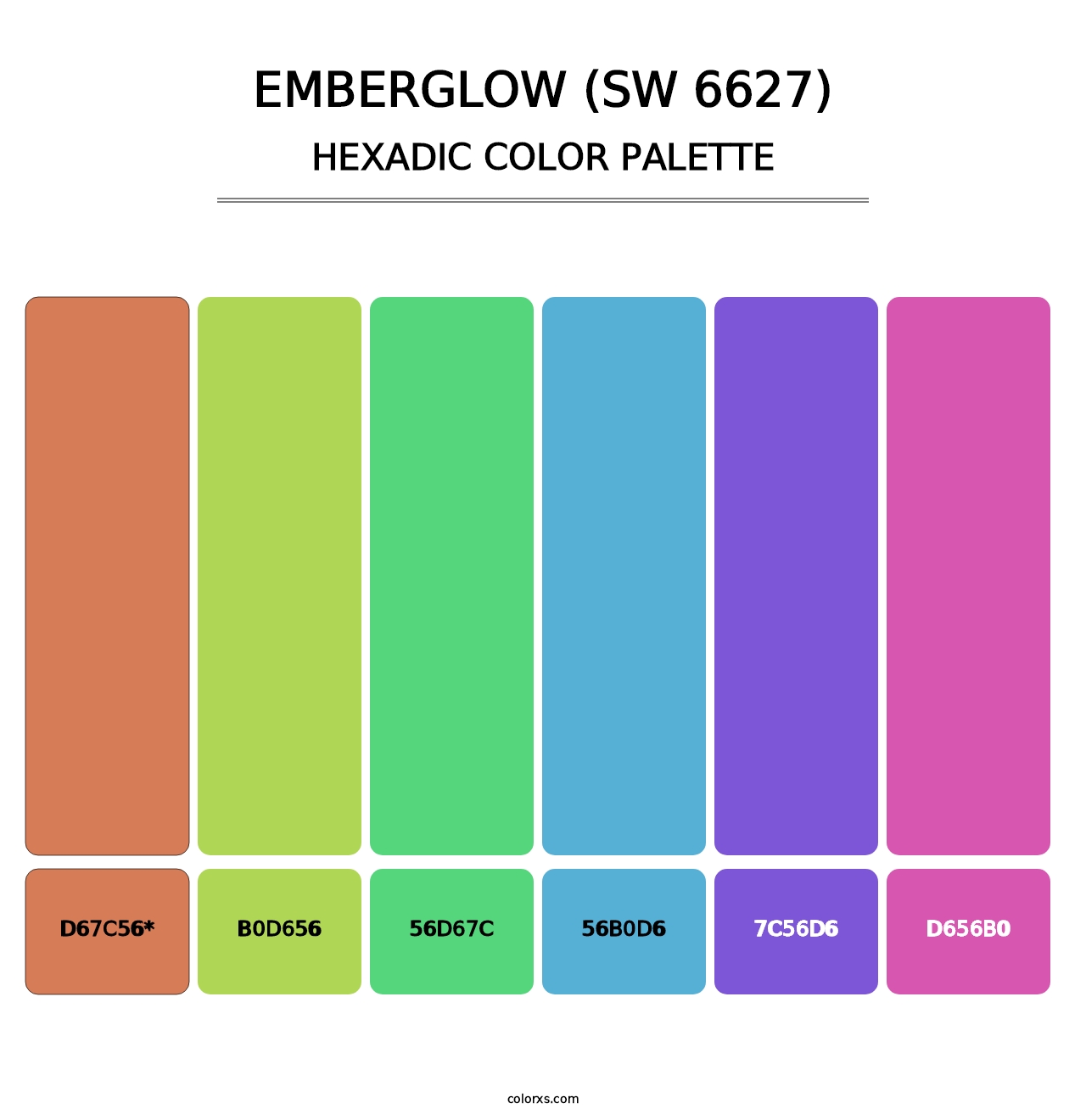 Emberglow (SW 6627) - Hexadic Color Palette