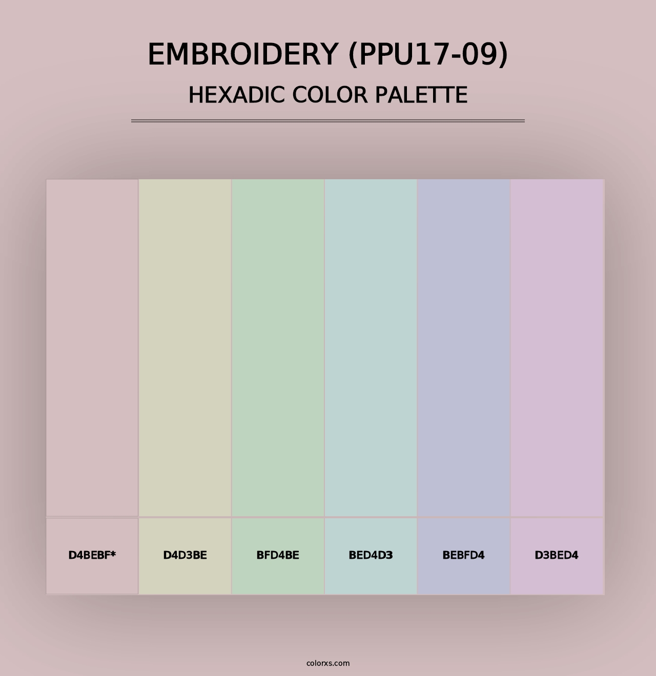 Embroidery (PPU17-09) - Hexadic Color Palette