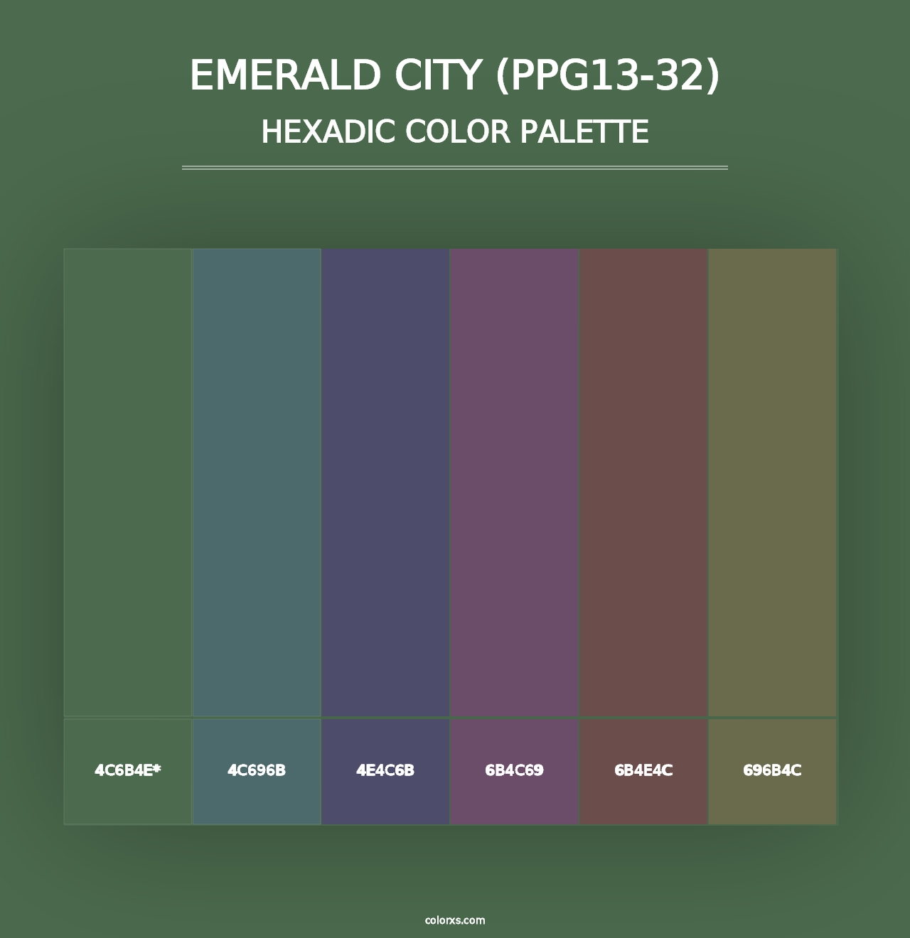 Emerald City (PPG13-32) - Hexadic Color Palette