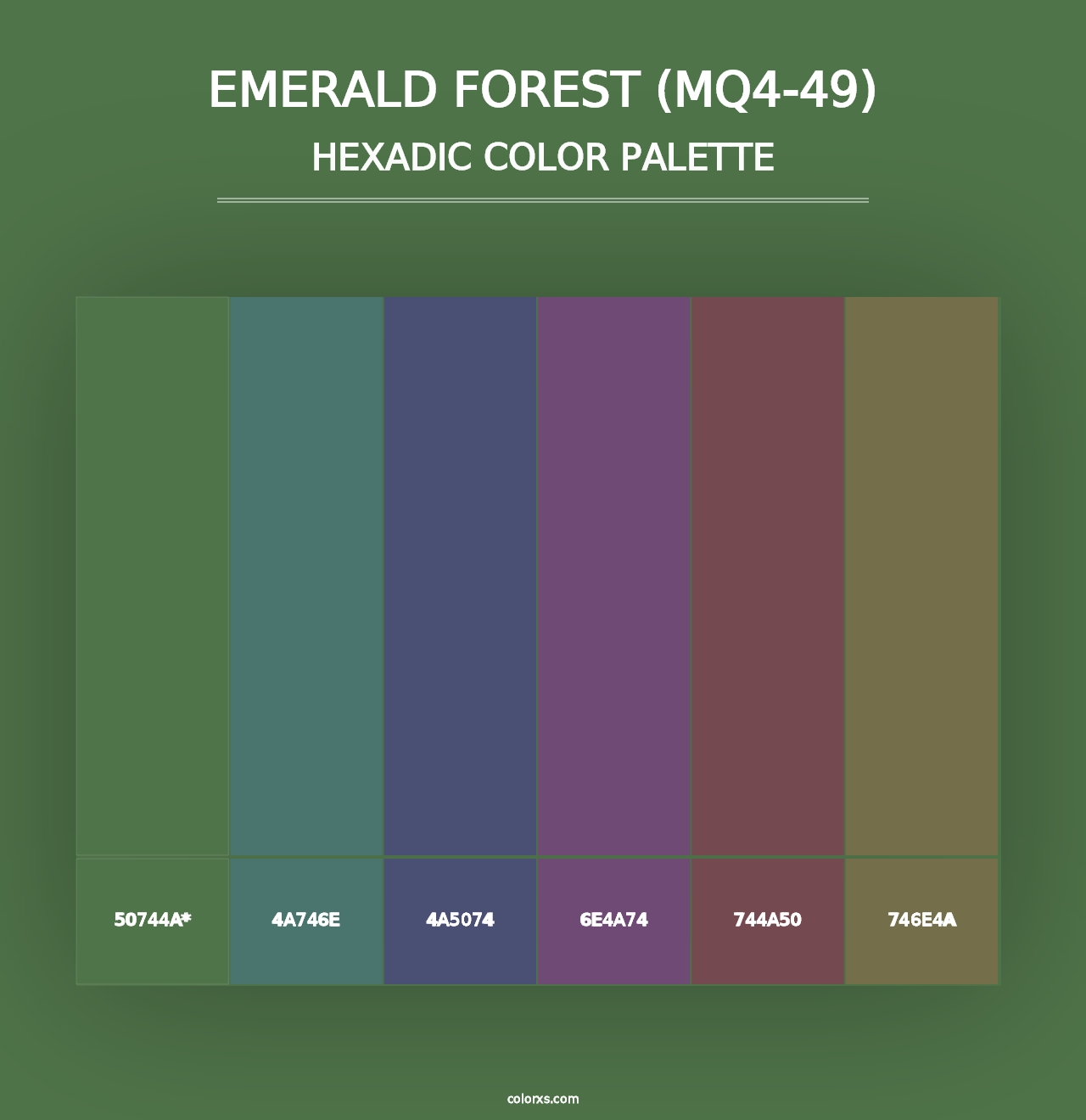 Emerald Forest (MQ4-49) - Hexadic Color Palette