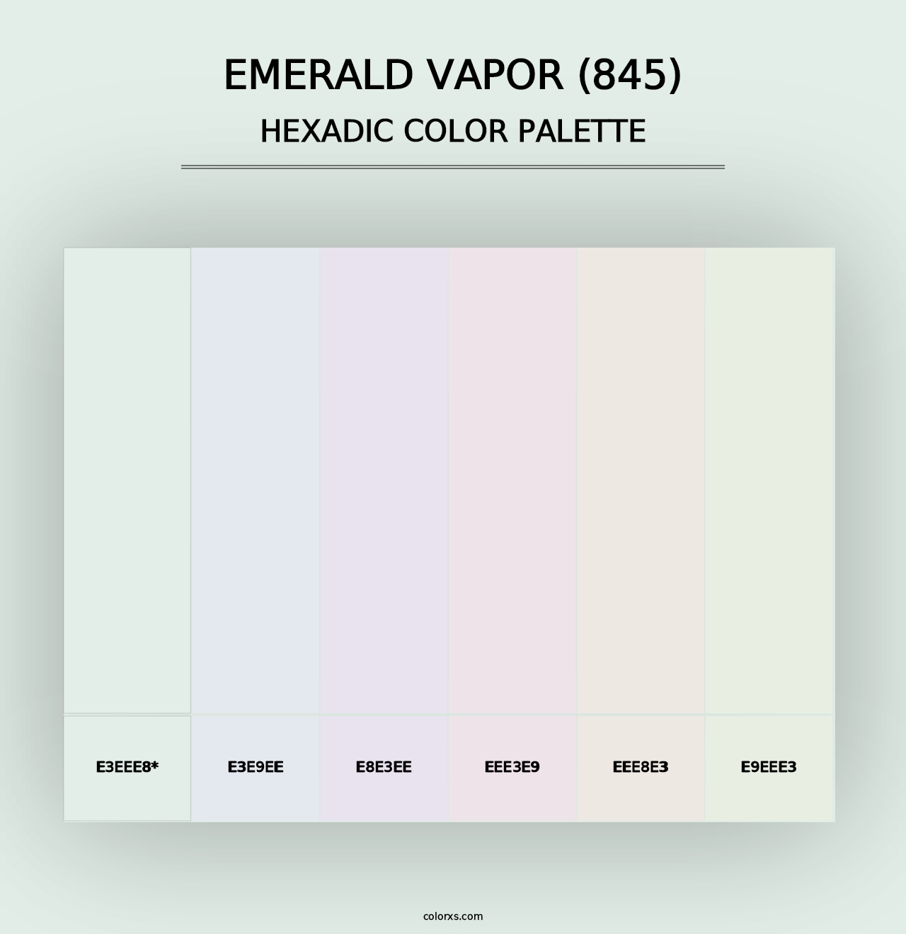 Emerald Vapor (845) - Hexadic Color Palette