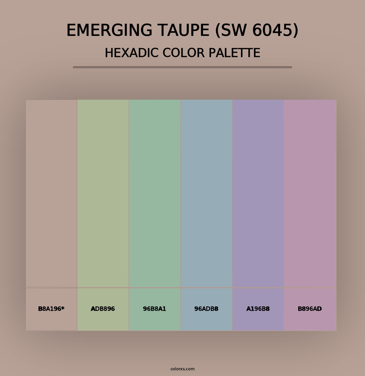 Emerging Taupe (SW 6045) - Hexadic Color Palette