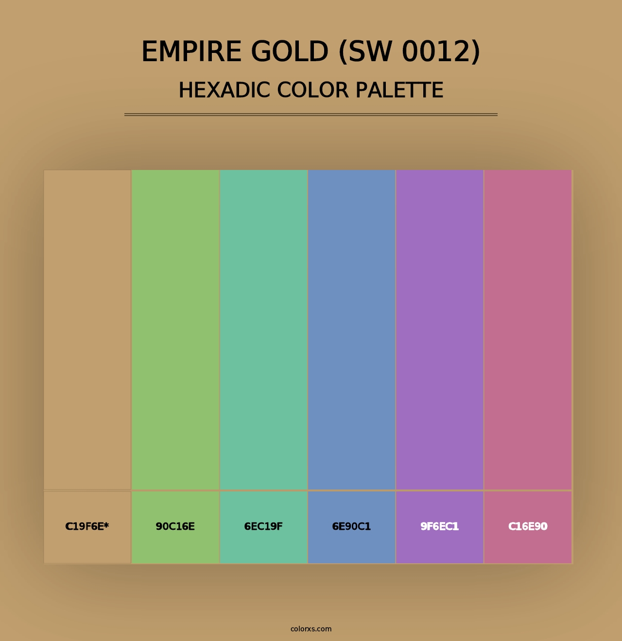 Empire Gold (SW 0012) - Hexadic Color Palette