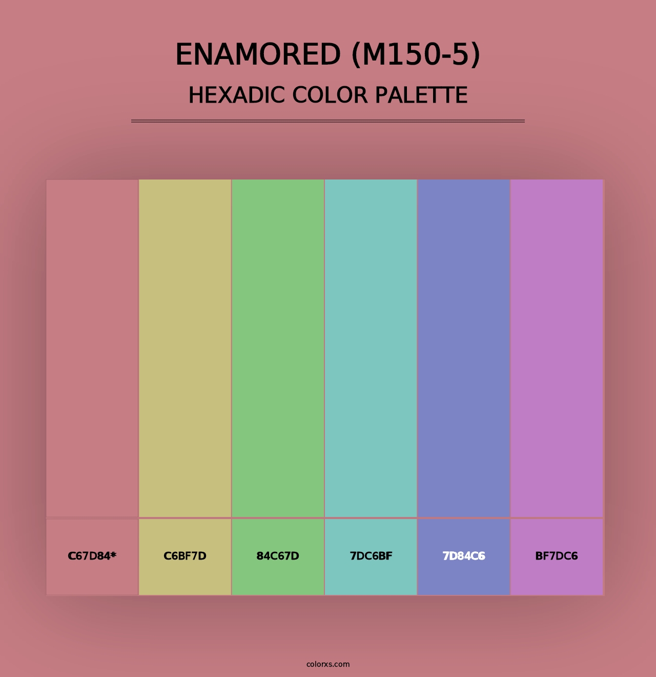 Enamored (M150-5) - Hexadic Color Palette