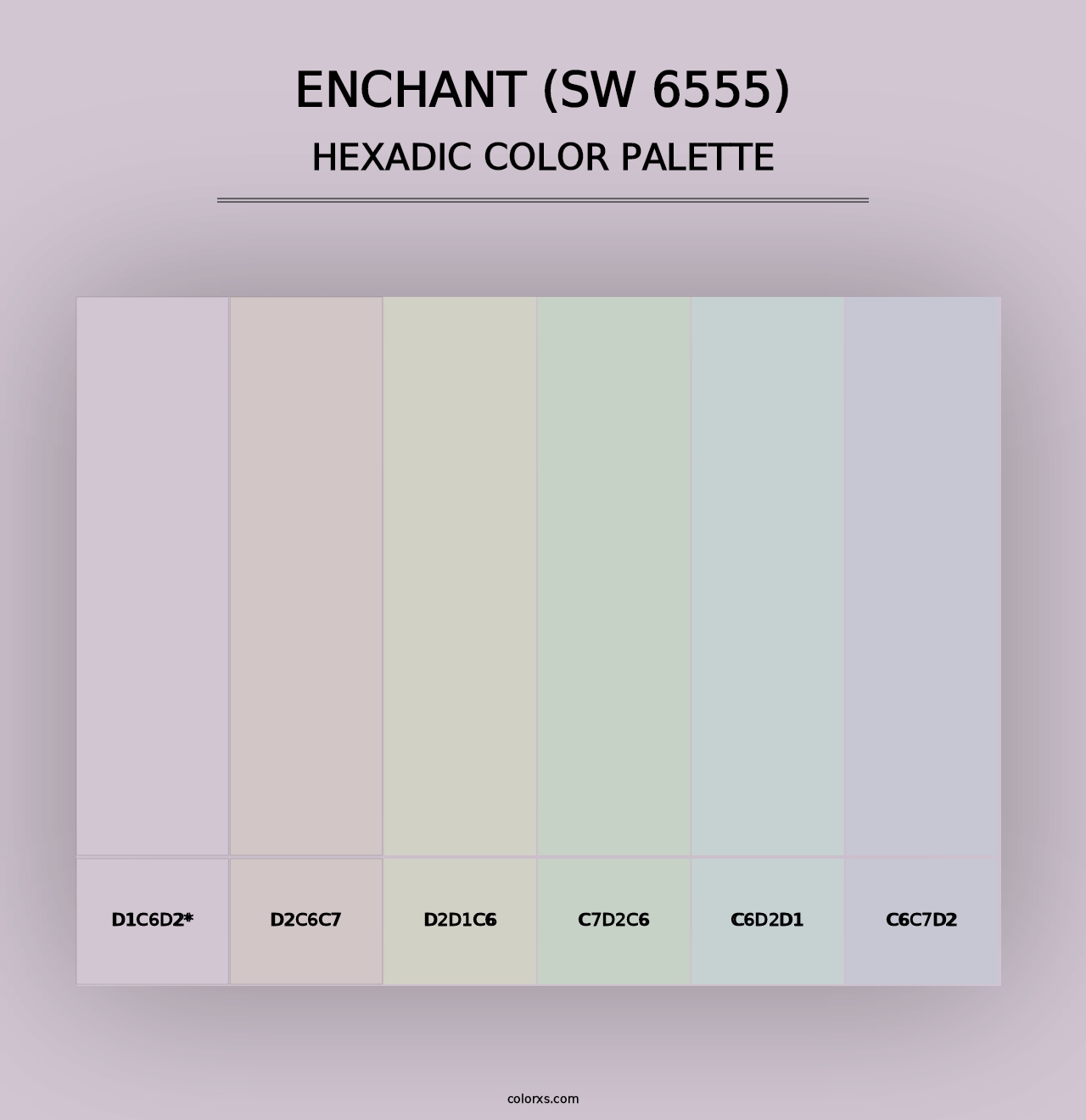 Enchant (SW 6555) - Hexadic Color Palette