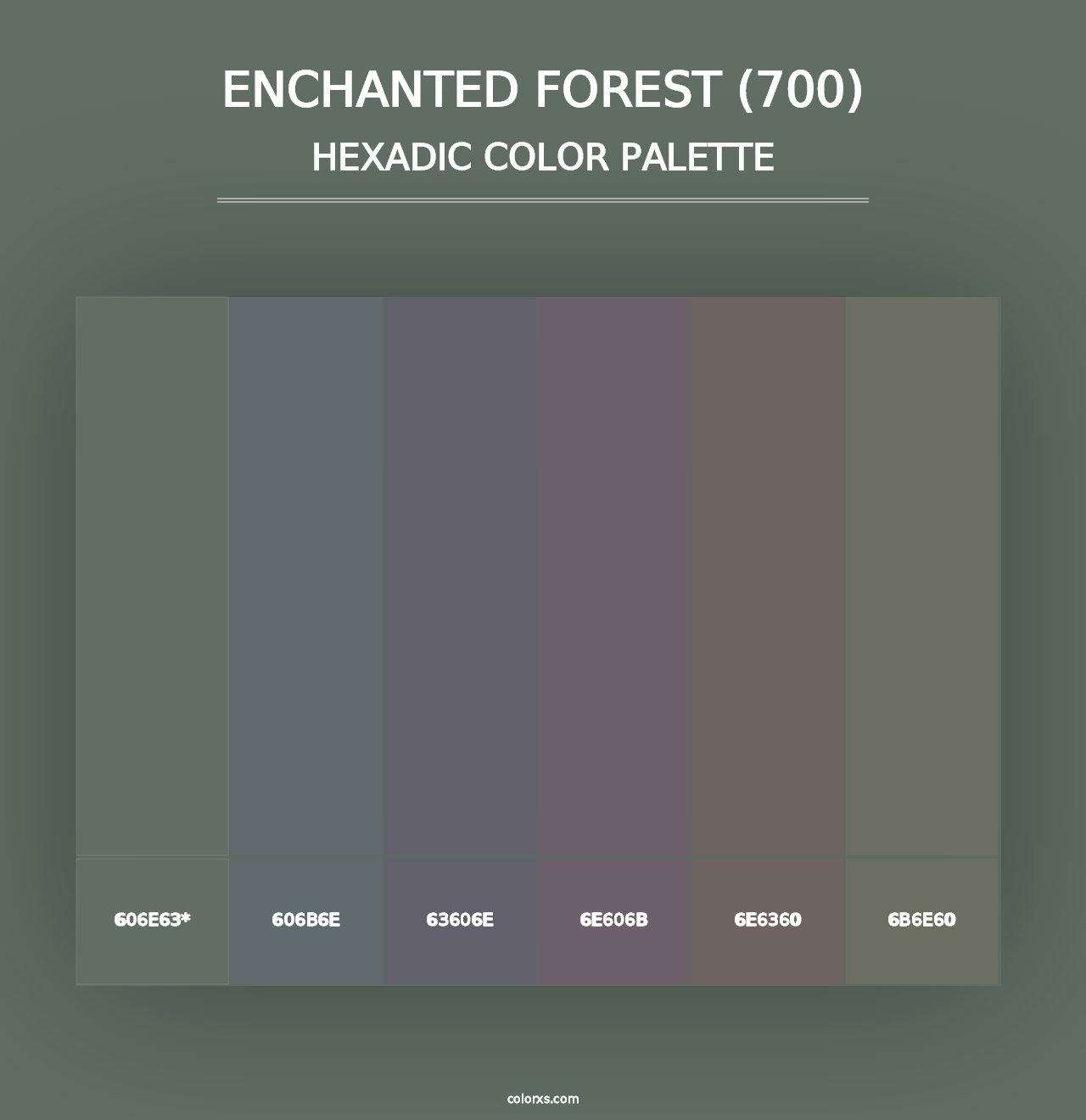 Enchanted Forest (700) - Hexadic Color Palette