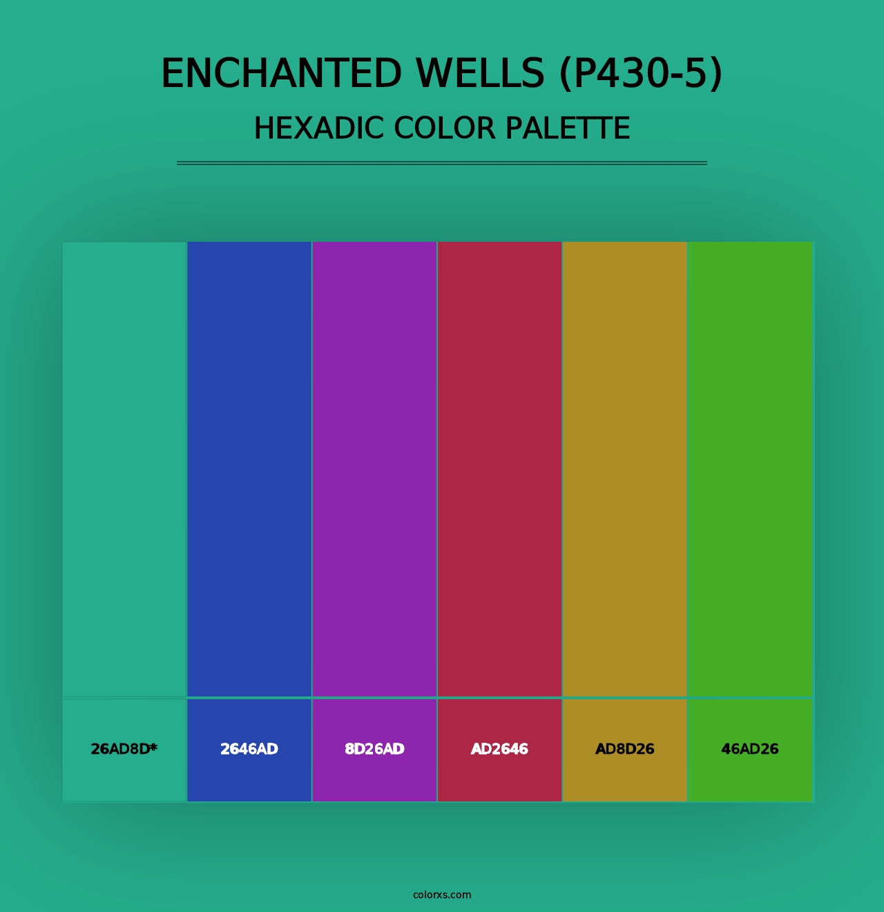 Enchanted Wells (P430-5) - Hexadic Color Palette