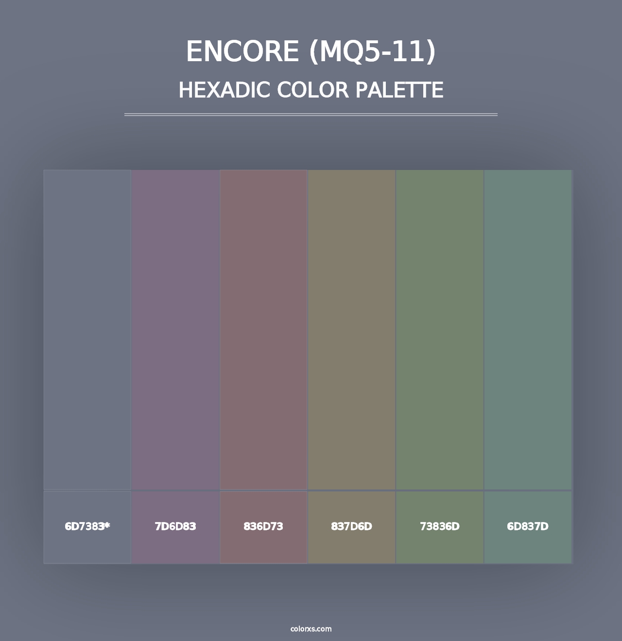 Encore (MQ5-11) - Hexadic Color Palette