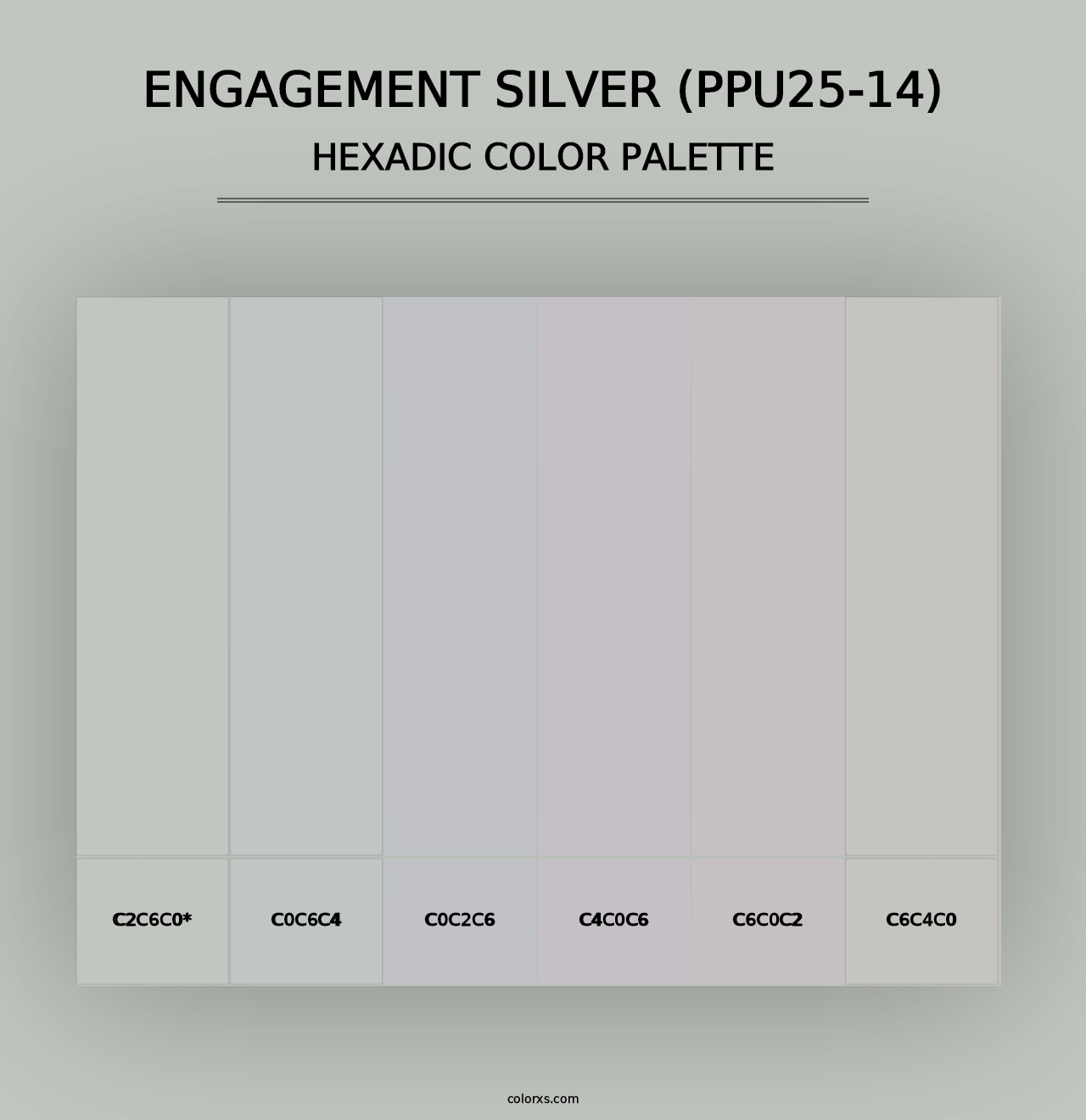 Engagement Silver (PPU25-14) - Hexadic Color Palette