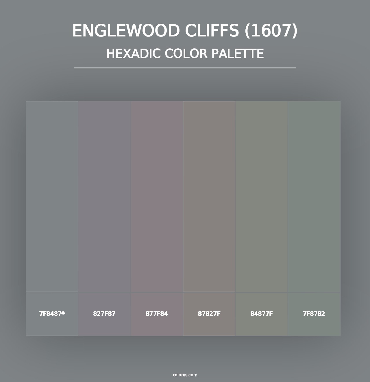 Englewood Cliffs (1607) - Hexadic Color Palette