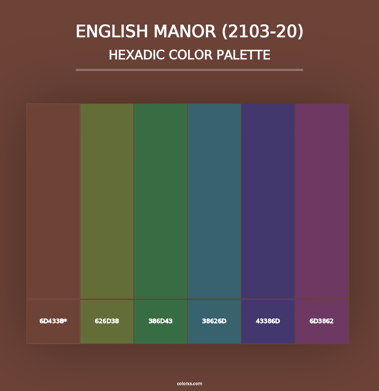 English Manor (2103-20) - Hexadic Color Palette