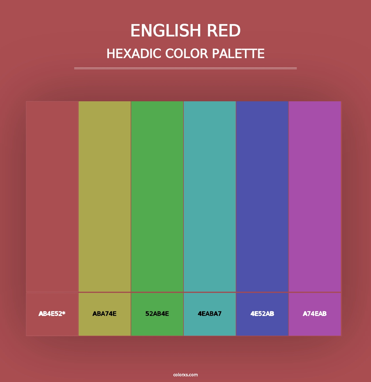 English Red - Hexadic Color Palette