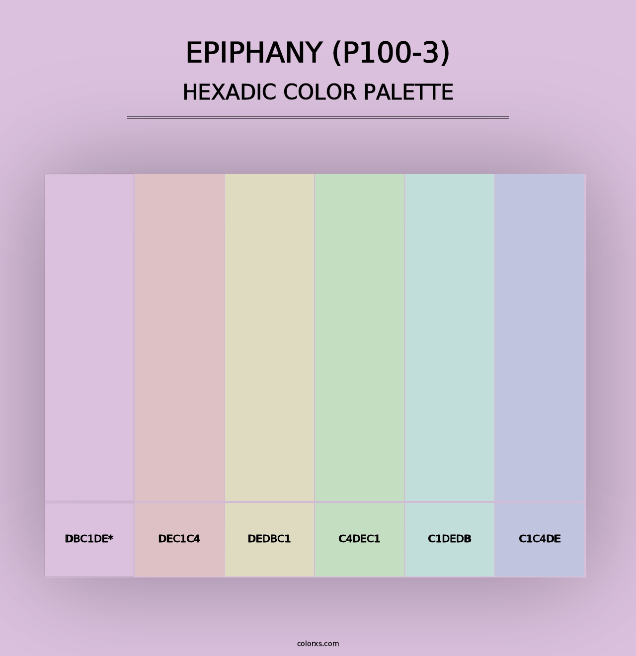 Epiphany (P100-3) - Hexadic Color Palette